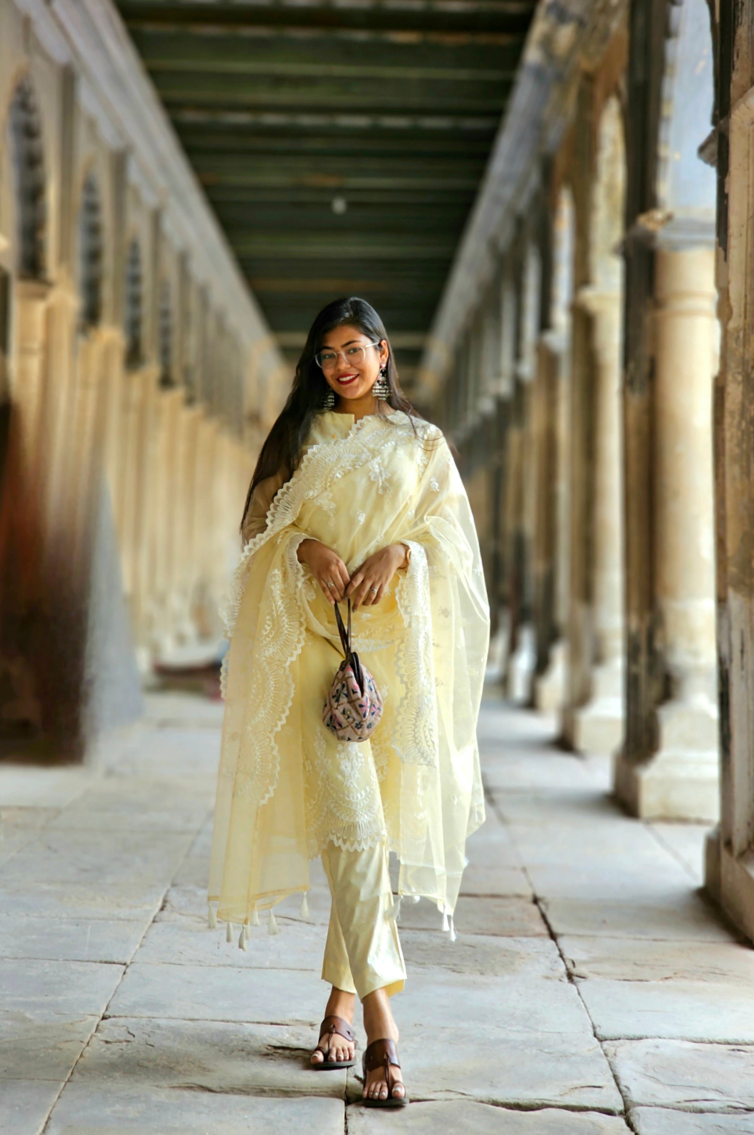 ORGANZA EMBROIDRED SUIT SET