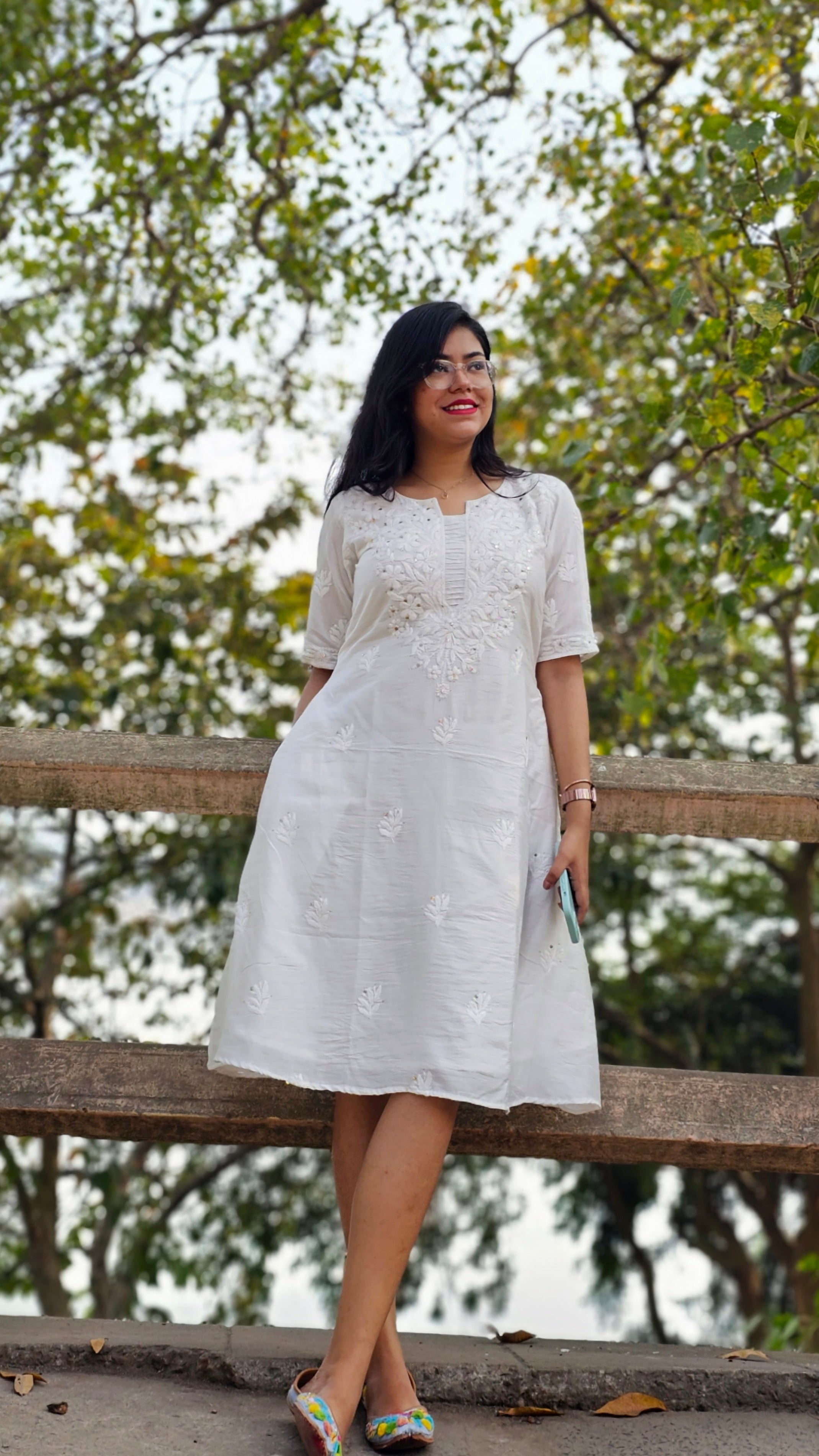 Chikankari Mukaish Dress