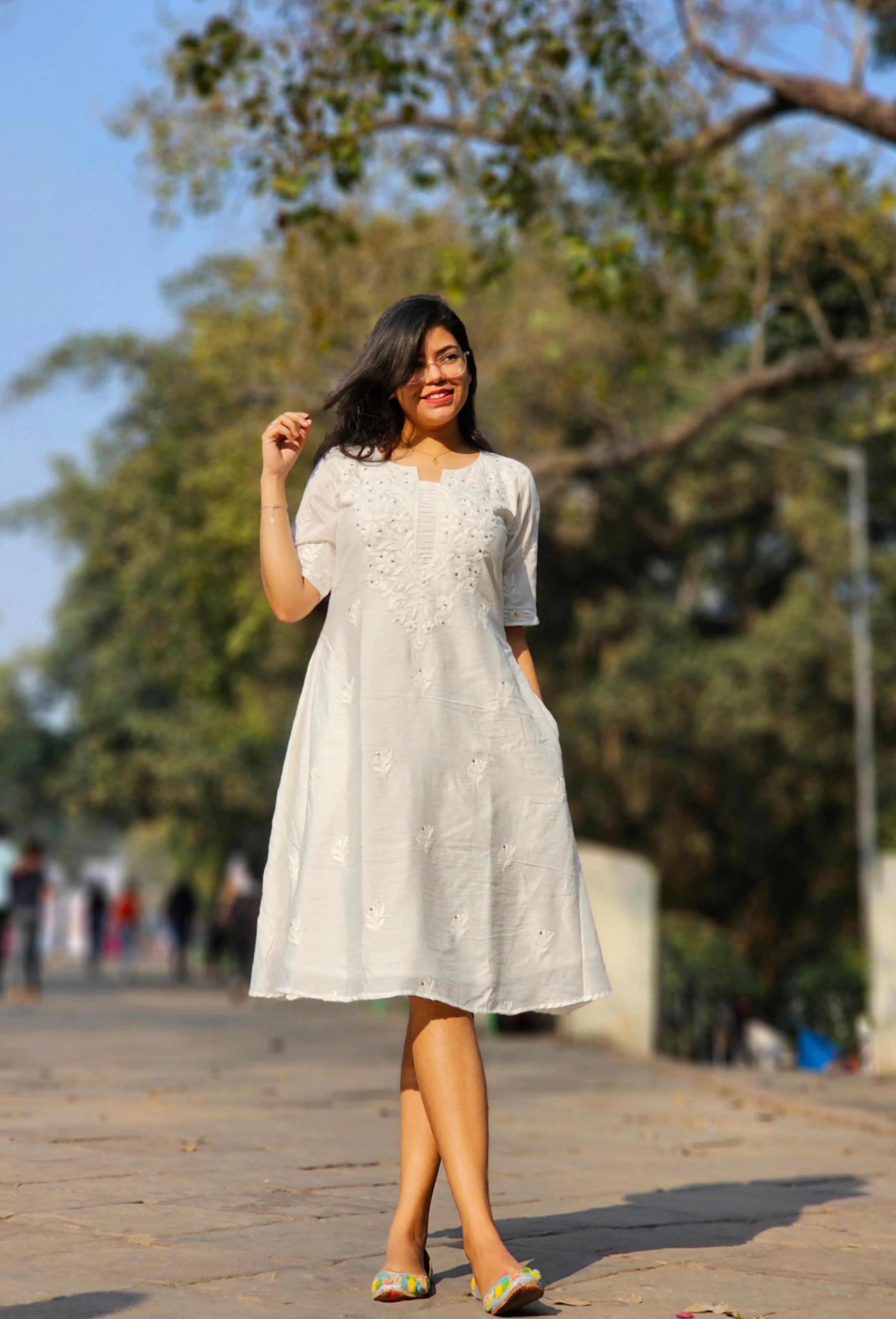 Chikankari Mukaish Dress