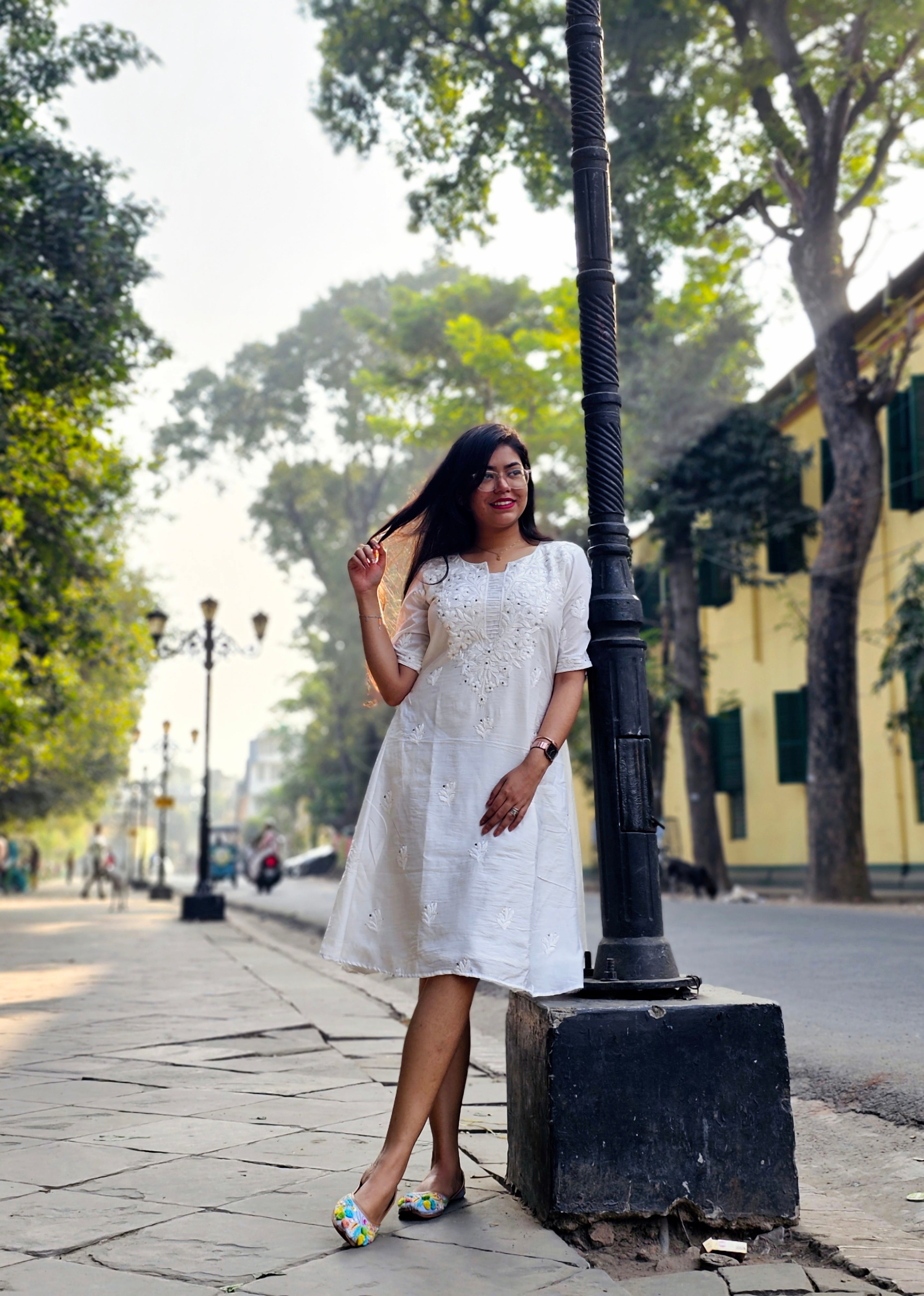Chikankari Mukaish Dress
