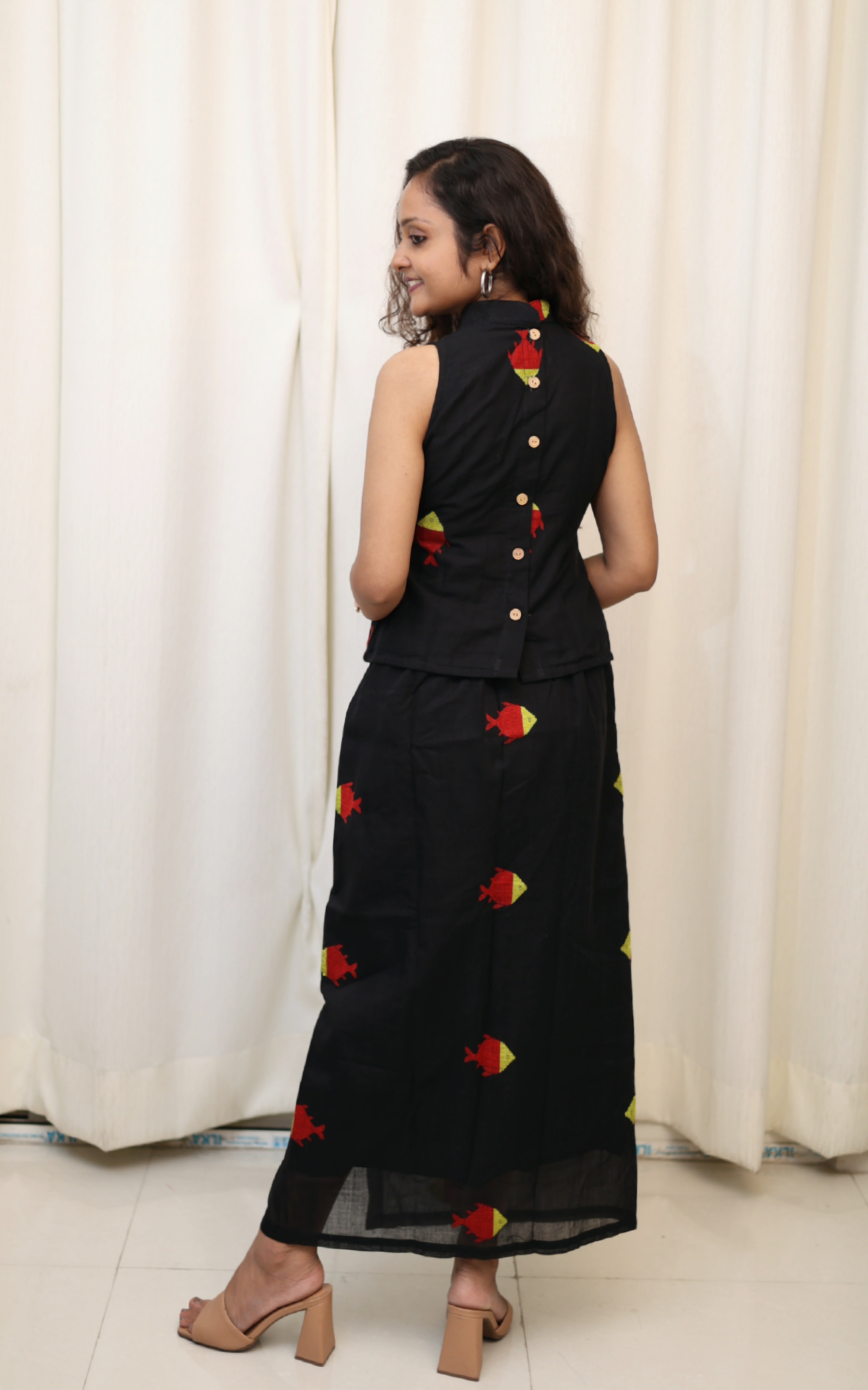 Fish Jamdani Coord Set