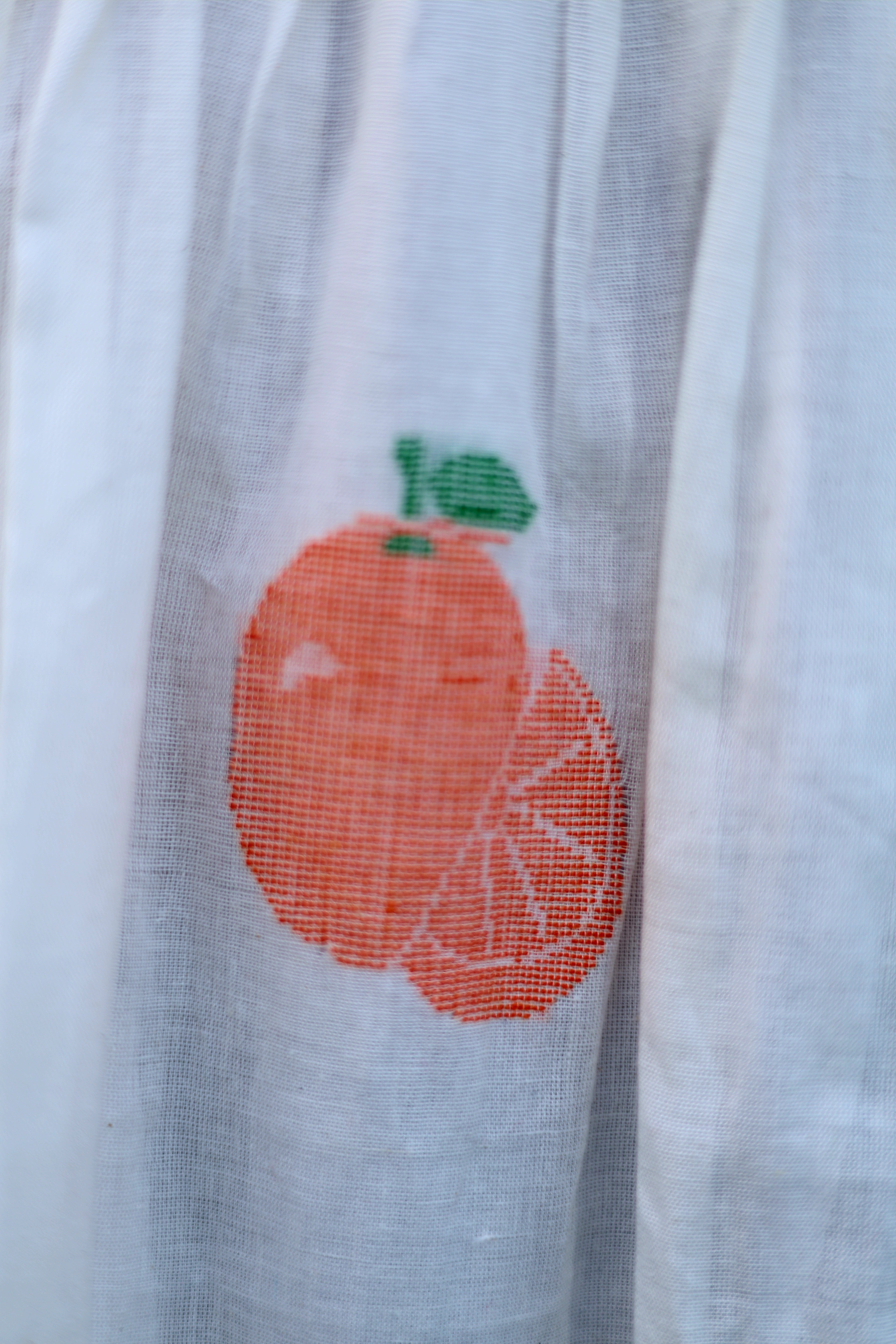 Tangerine Handloom Jamdani Dress
