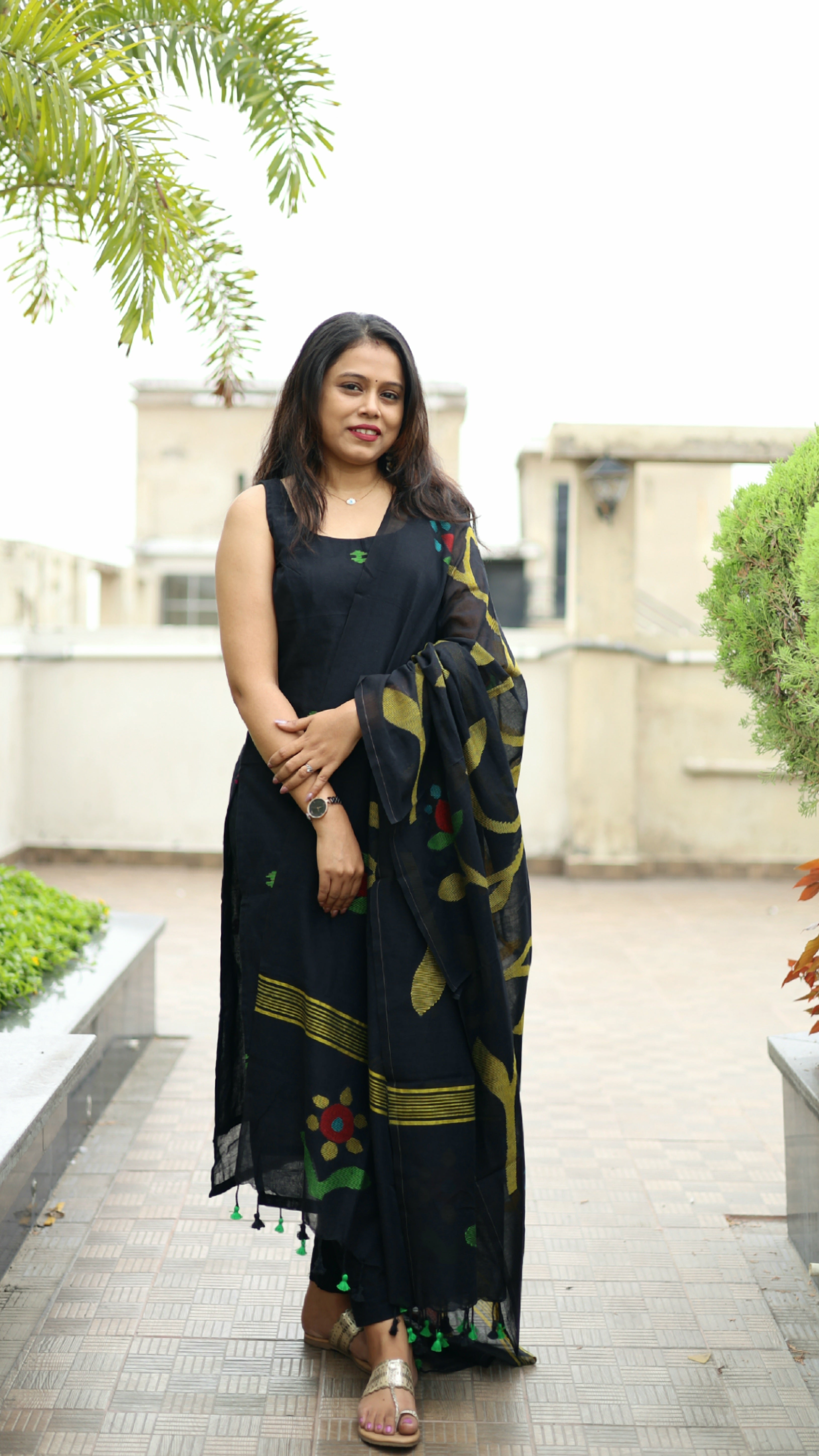 Handloom "Lata" Jamdani Suit Set