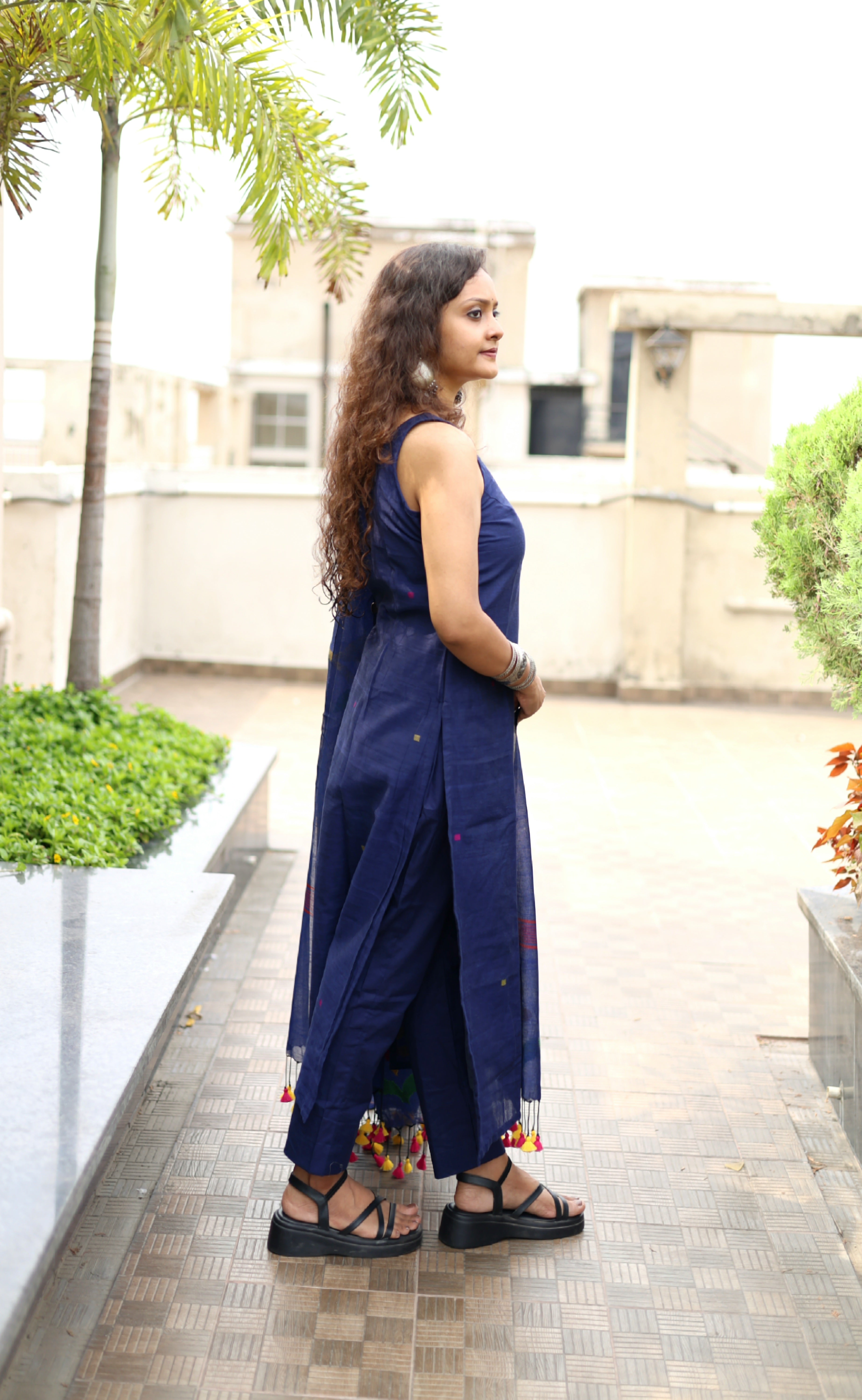 Handloom "Lata" Jamdani Suit Set