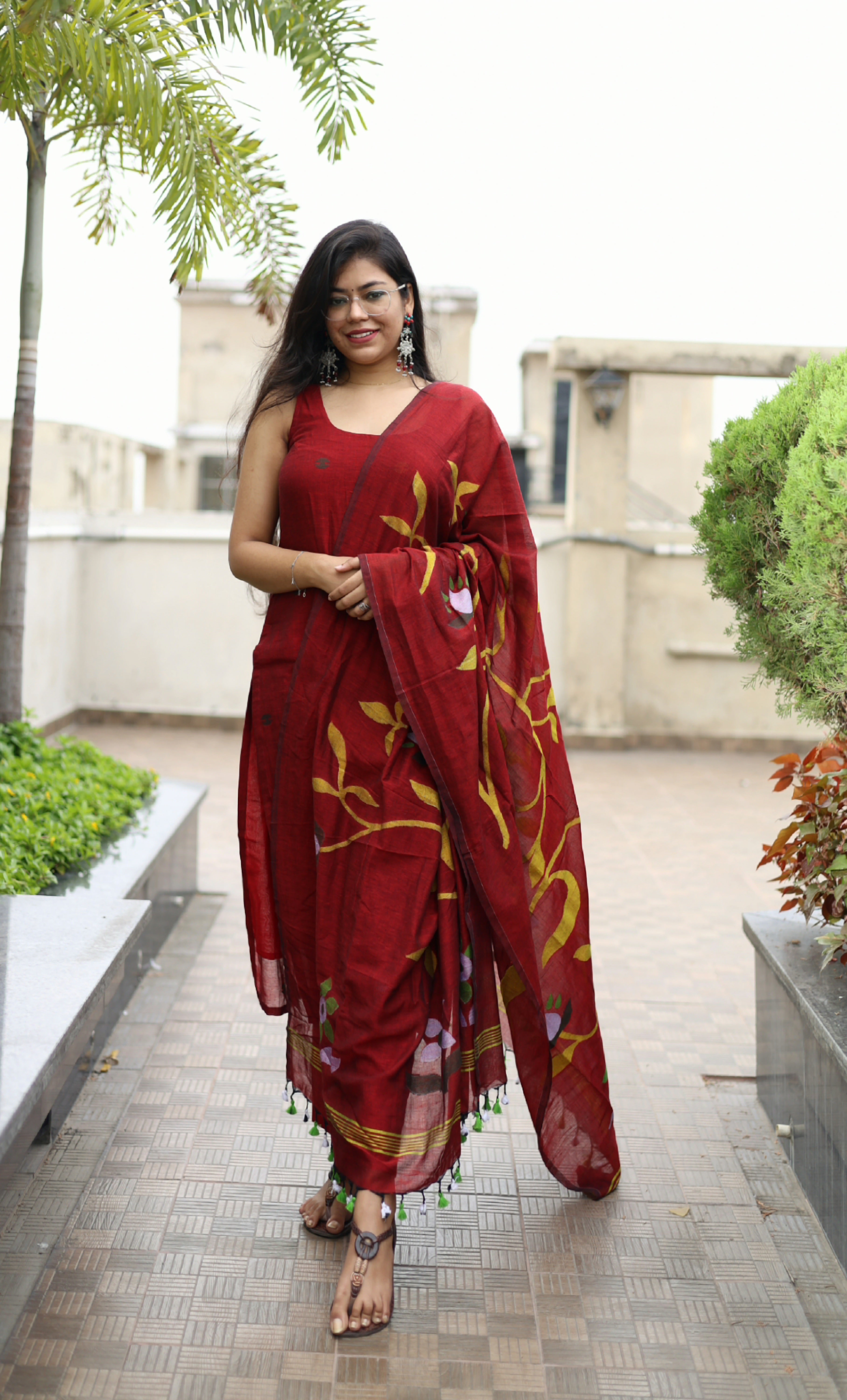 Handloom "Lata" Jamdani Suit Set
