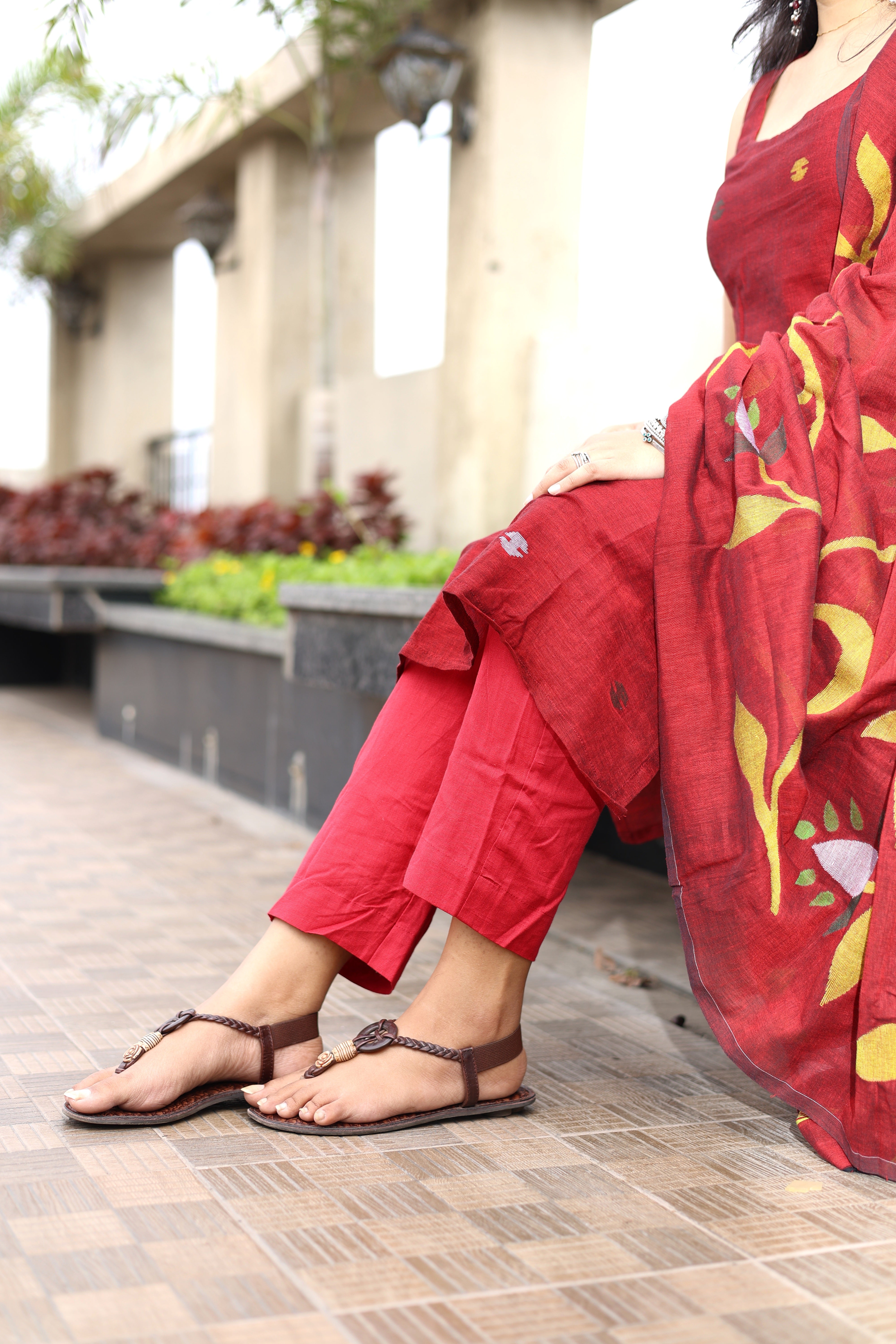 Handloom "Lata" Jamdani Suit Set