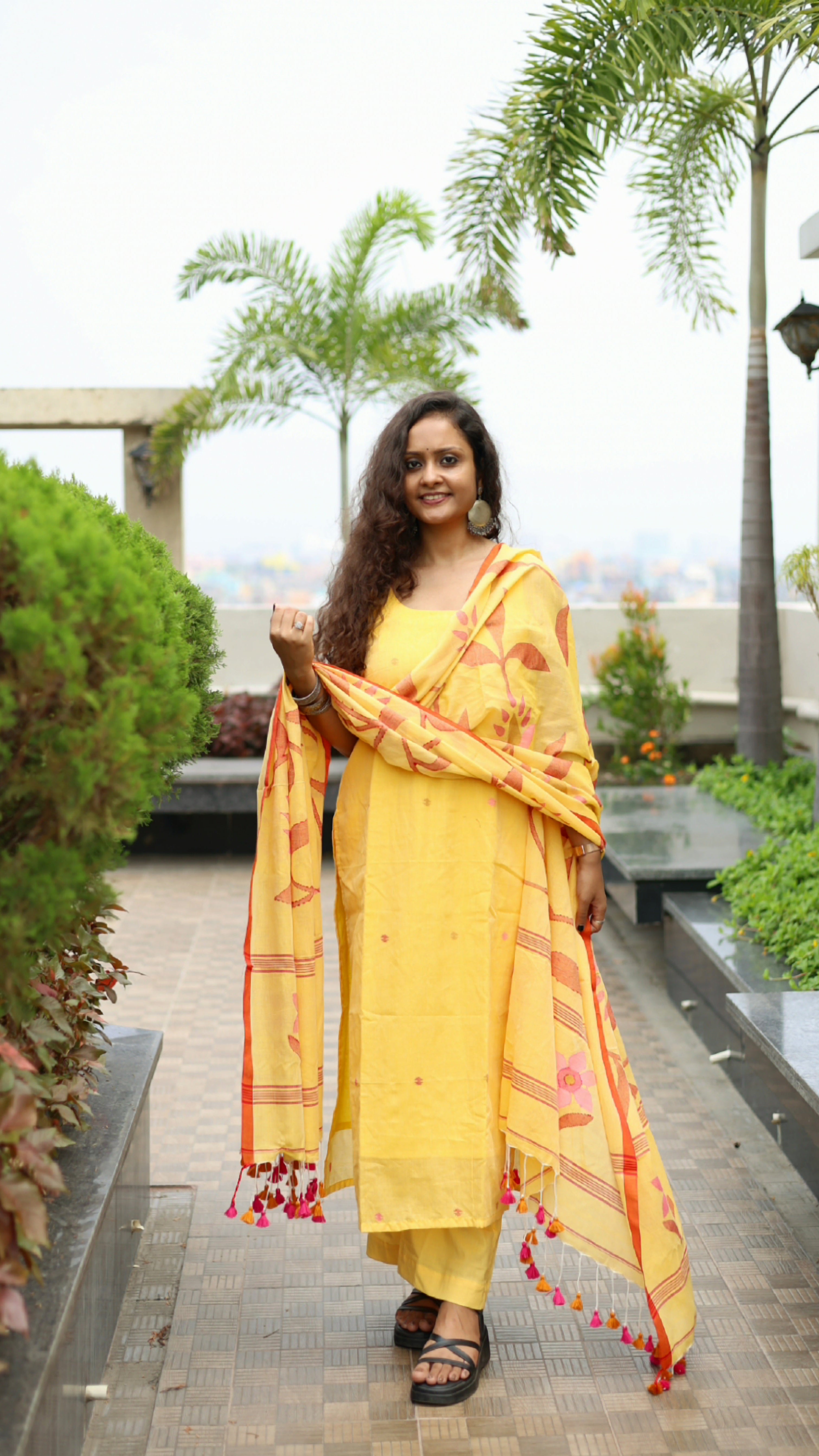 Handloom "Lata" Jamdani Suit Set