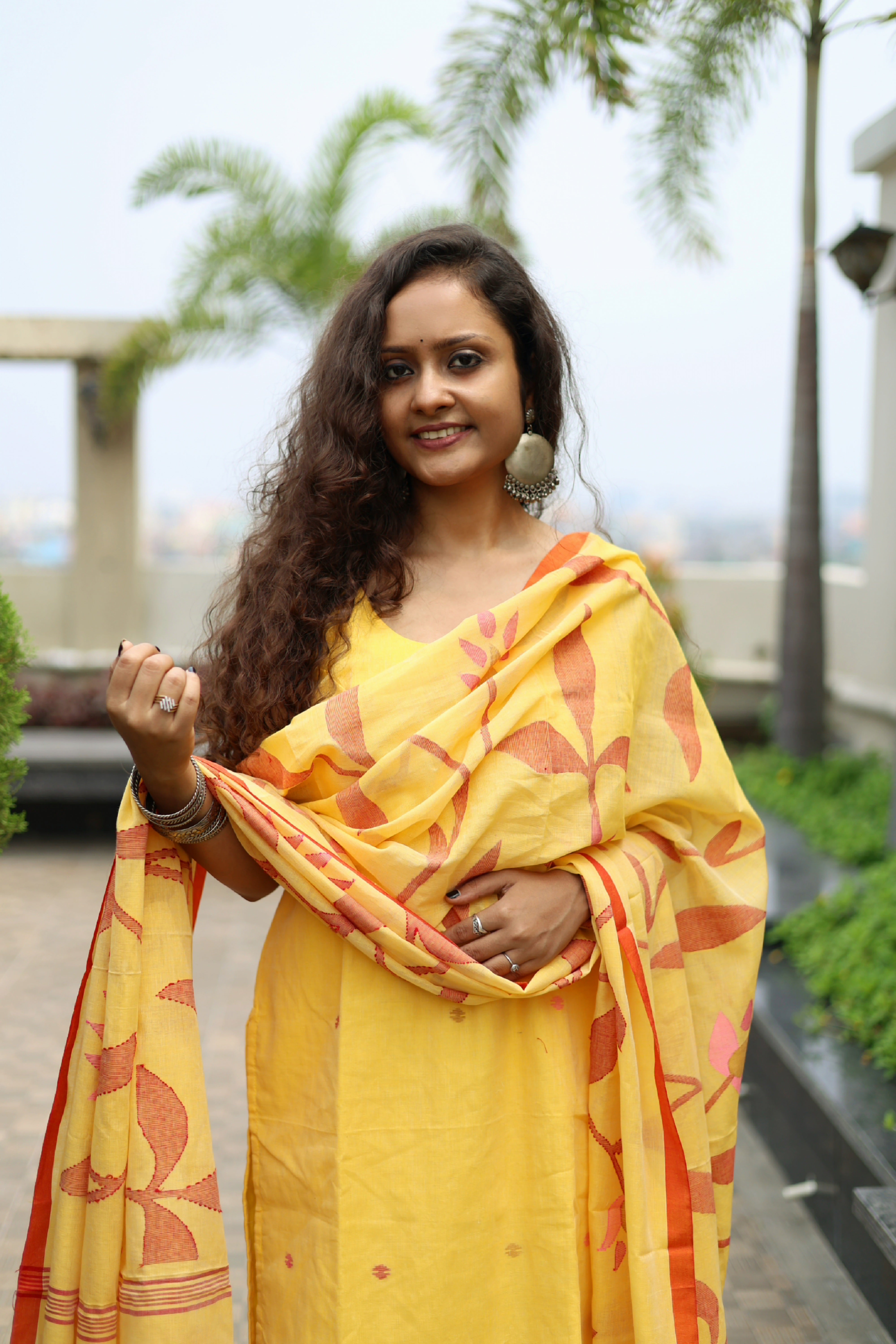 Handloom "Lata" Jamdani Suit Set