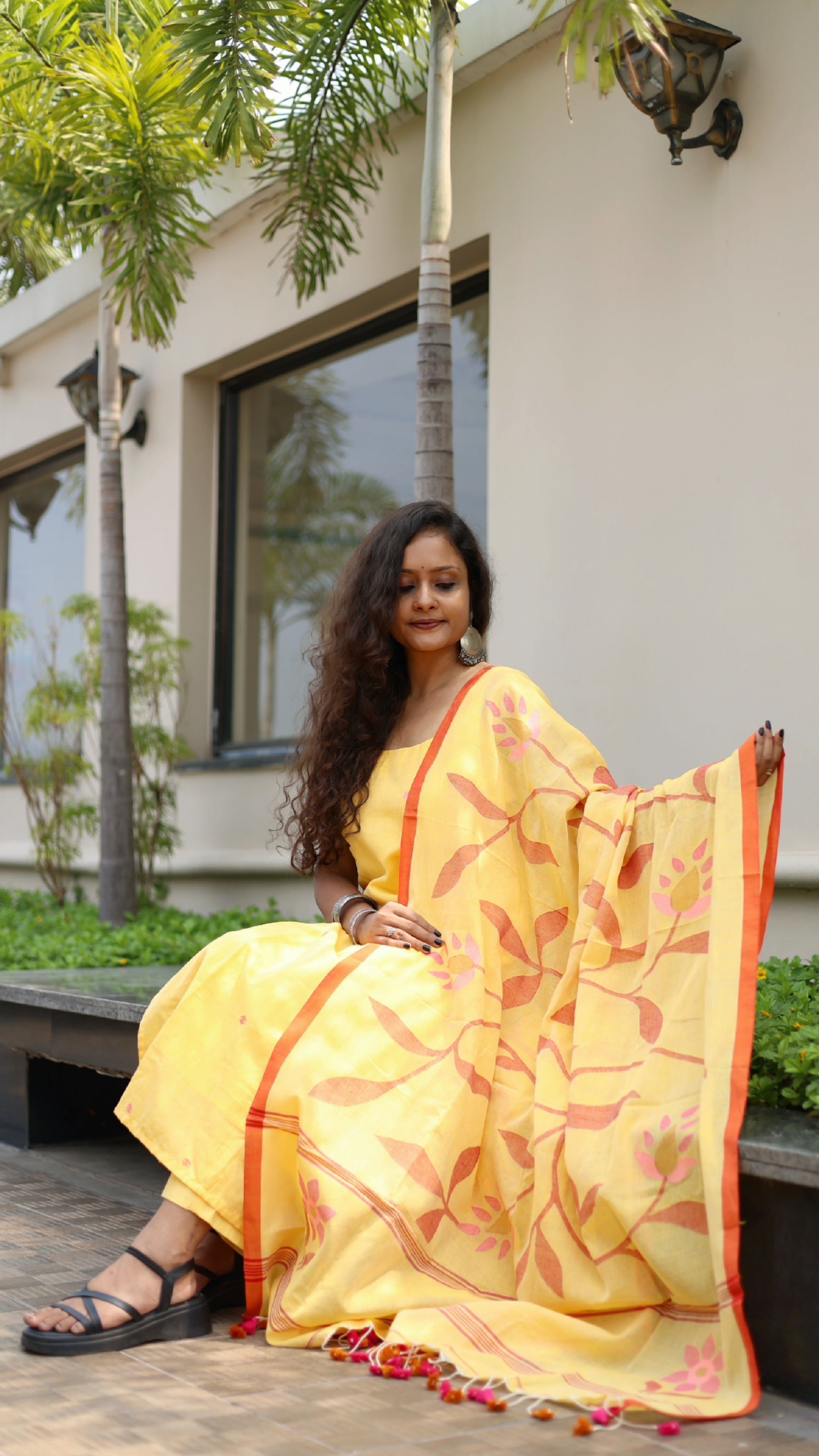 Handloom "Lata" Jamdani Suit Set