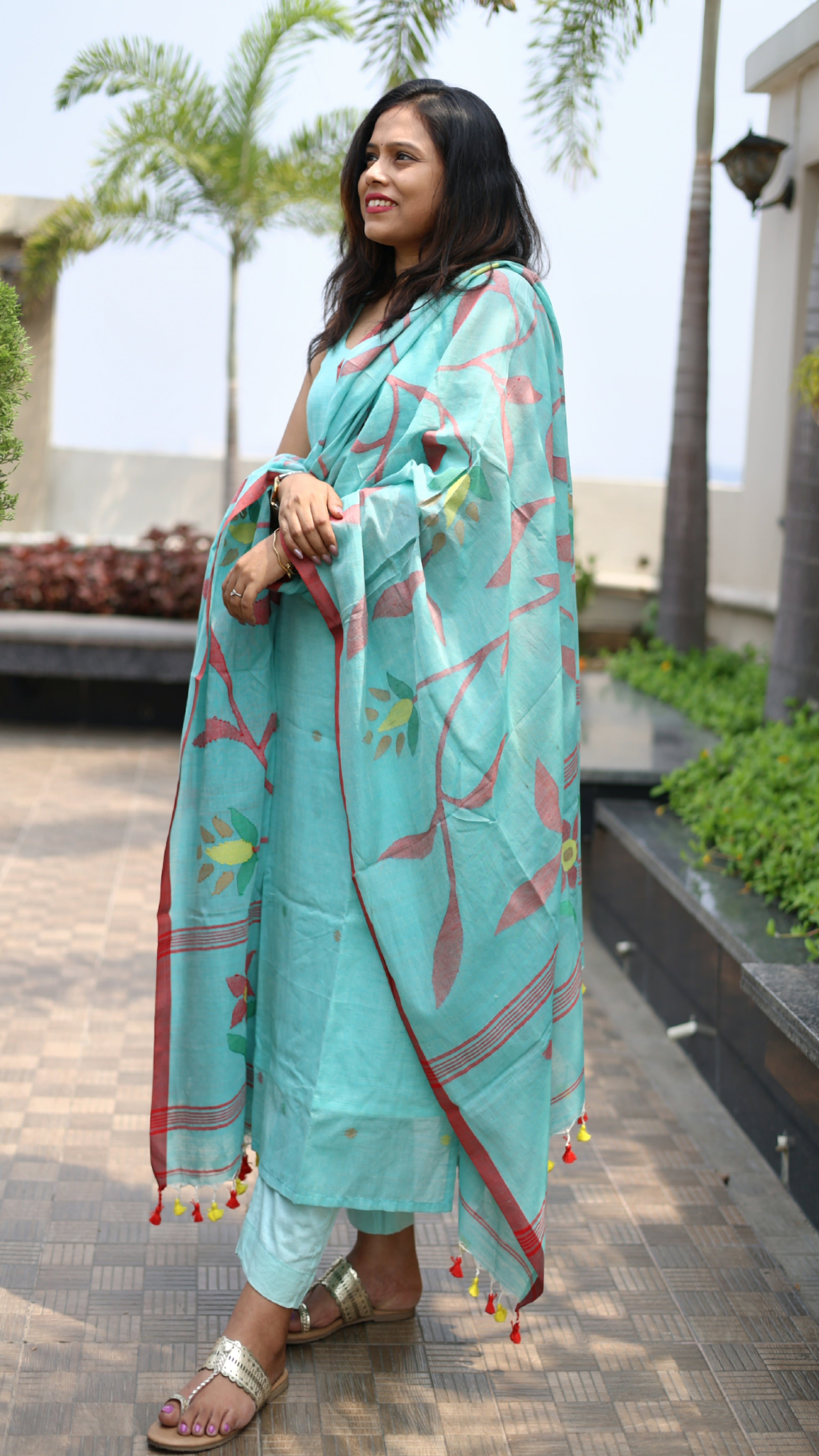 Handloom "Lata" Jamdani Suit Set