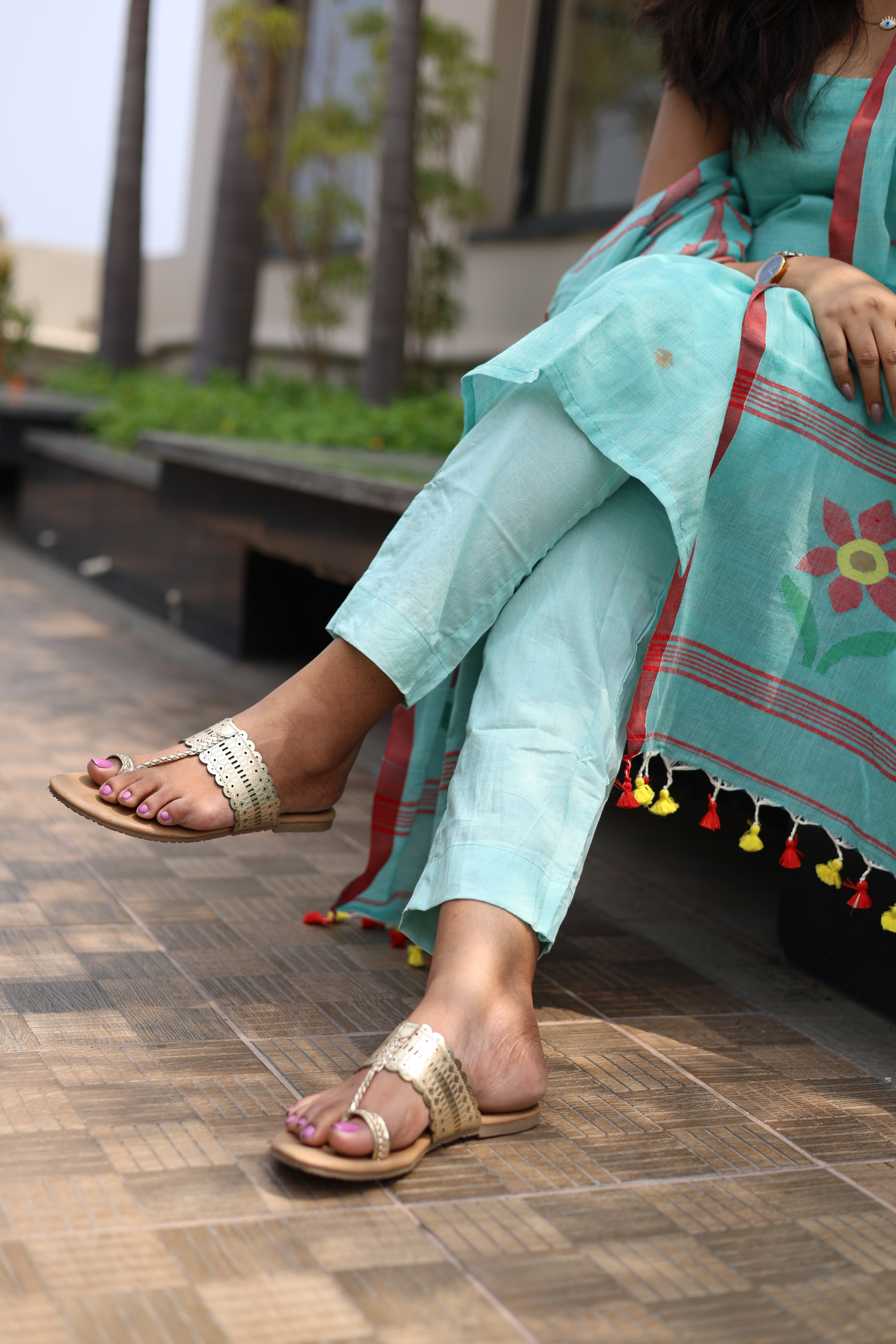 Handloom "Lata" Jamdani Suit Set