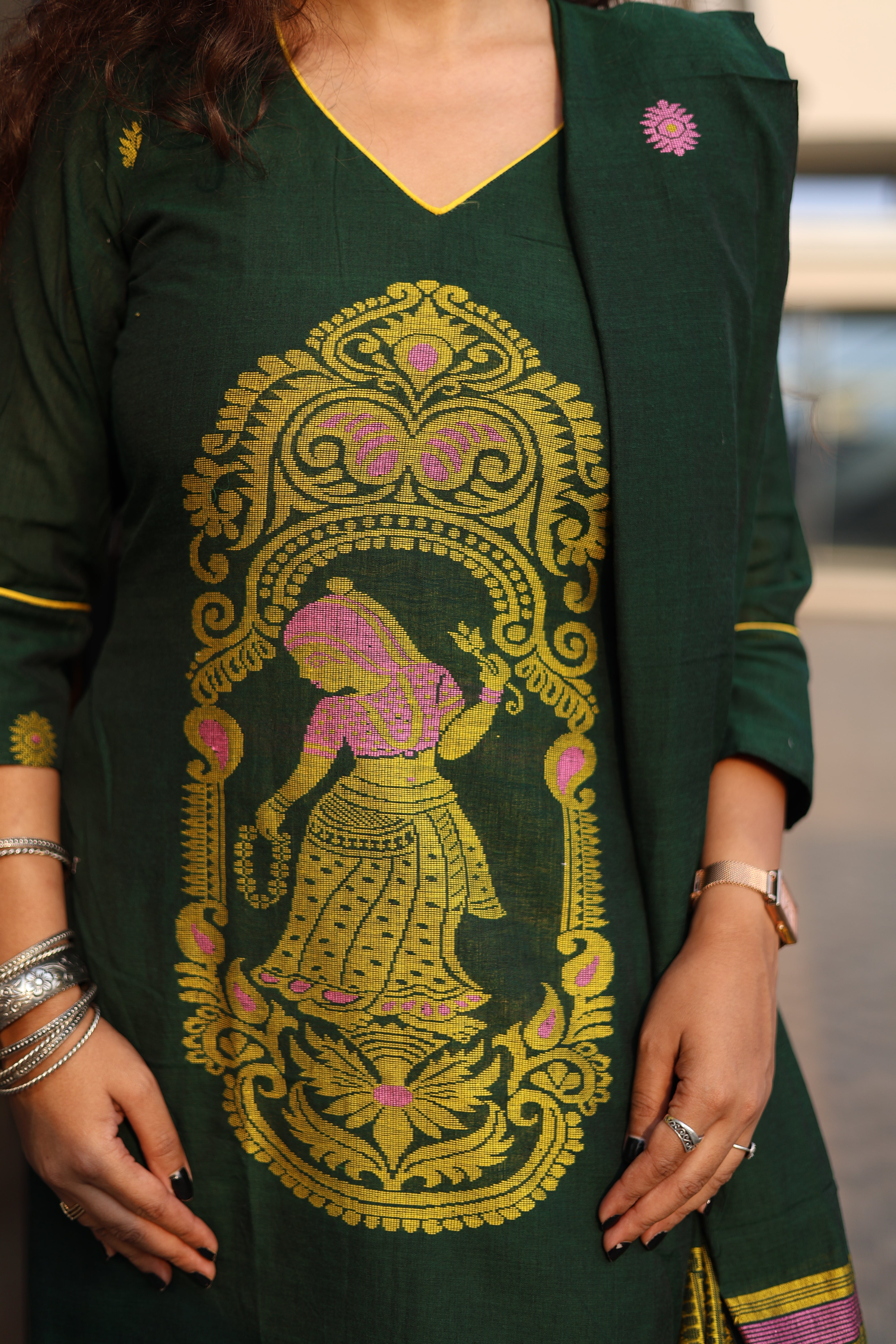 Jamdani Baluchari Suit Set
