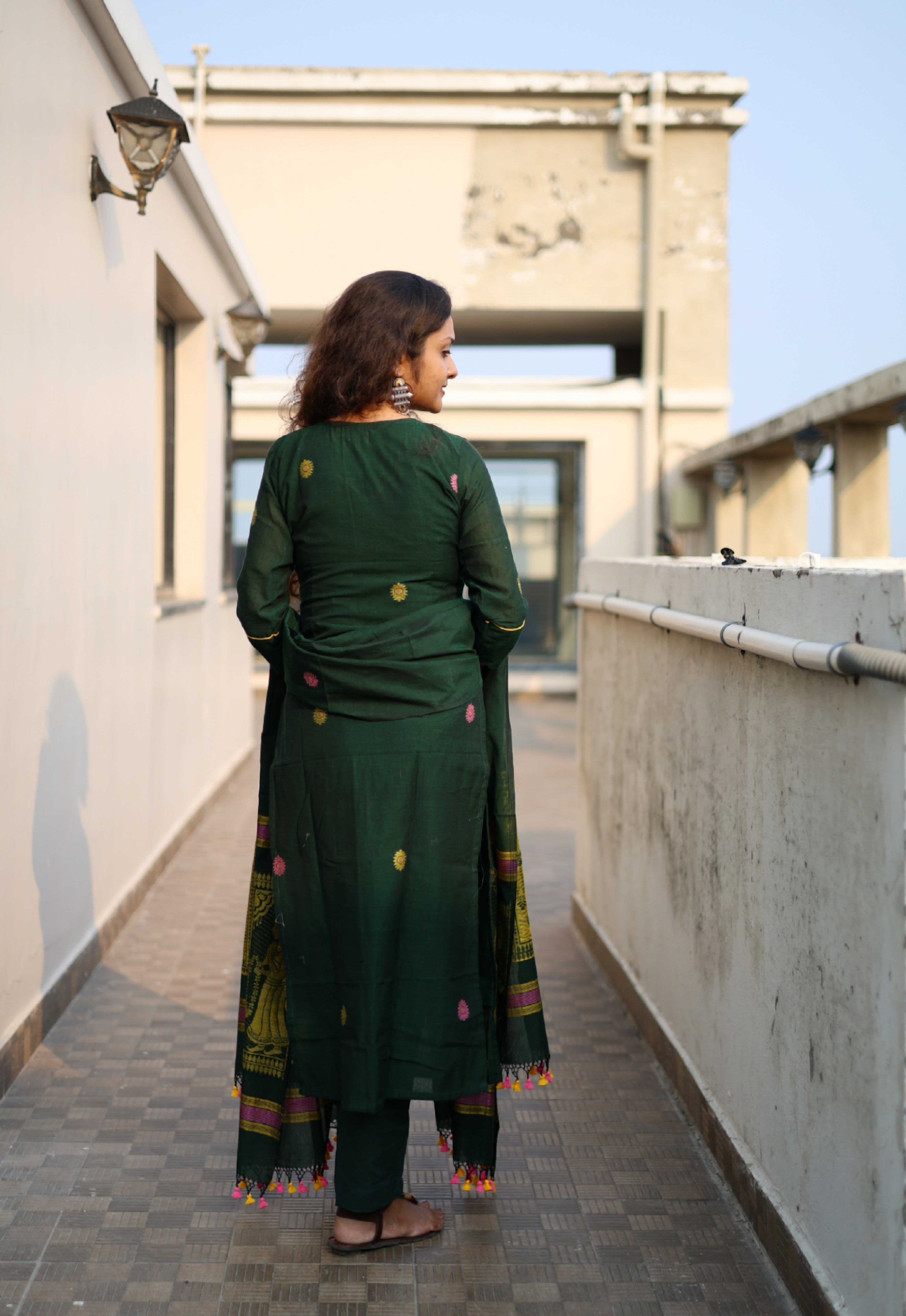 Jamdani Baluchari Suit Set