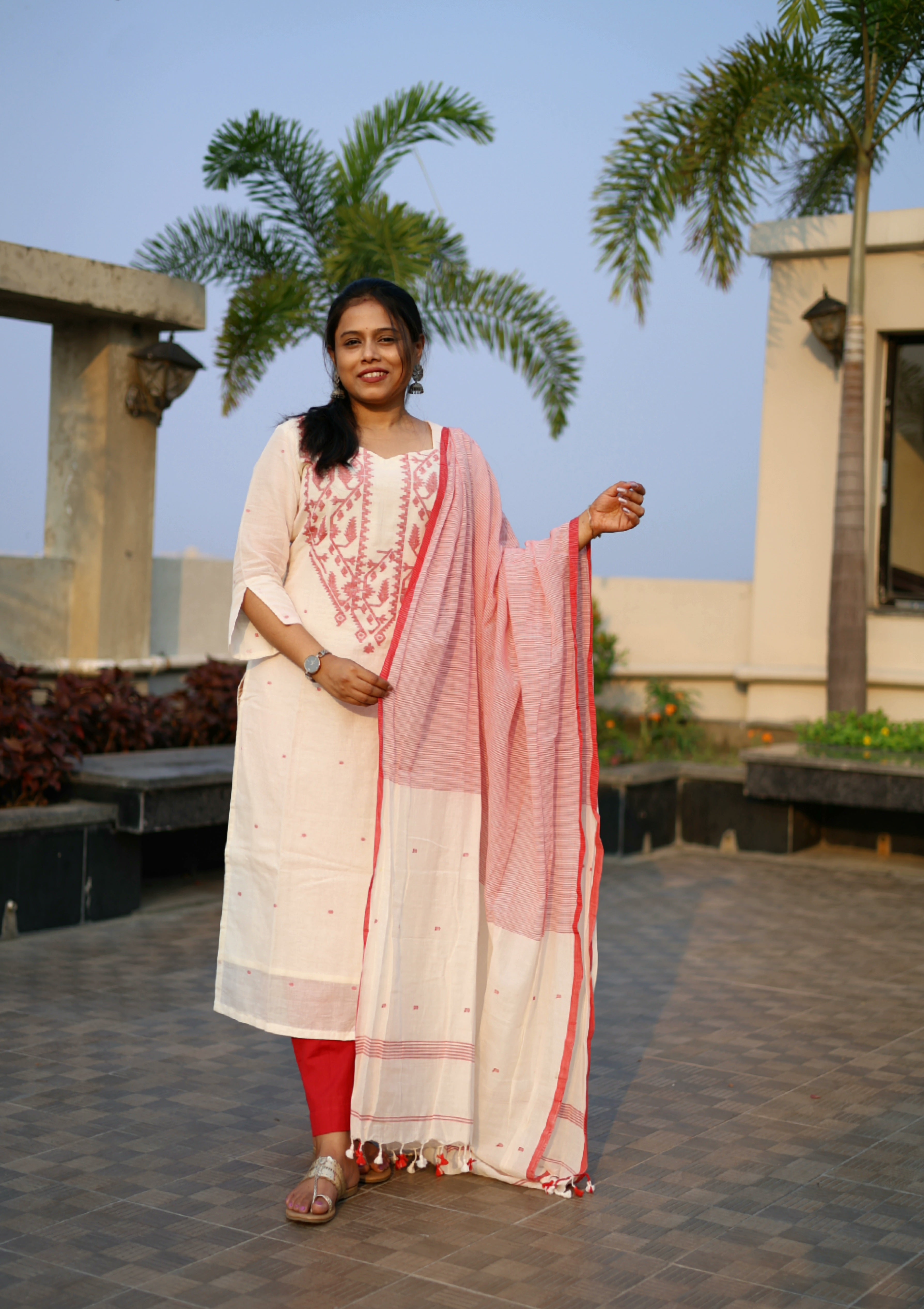 Handloom "REKHA" Jamdani Suit Set