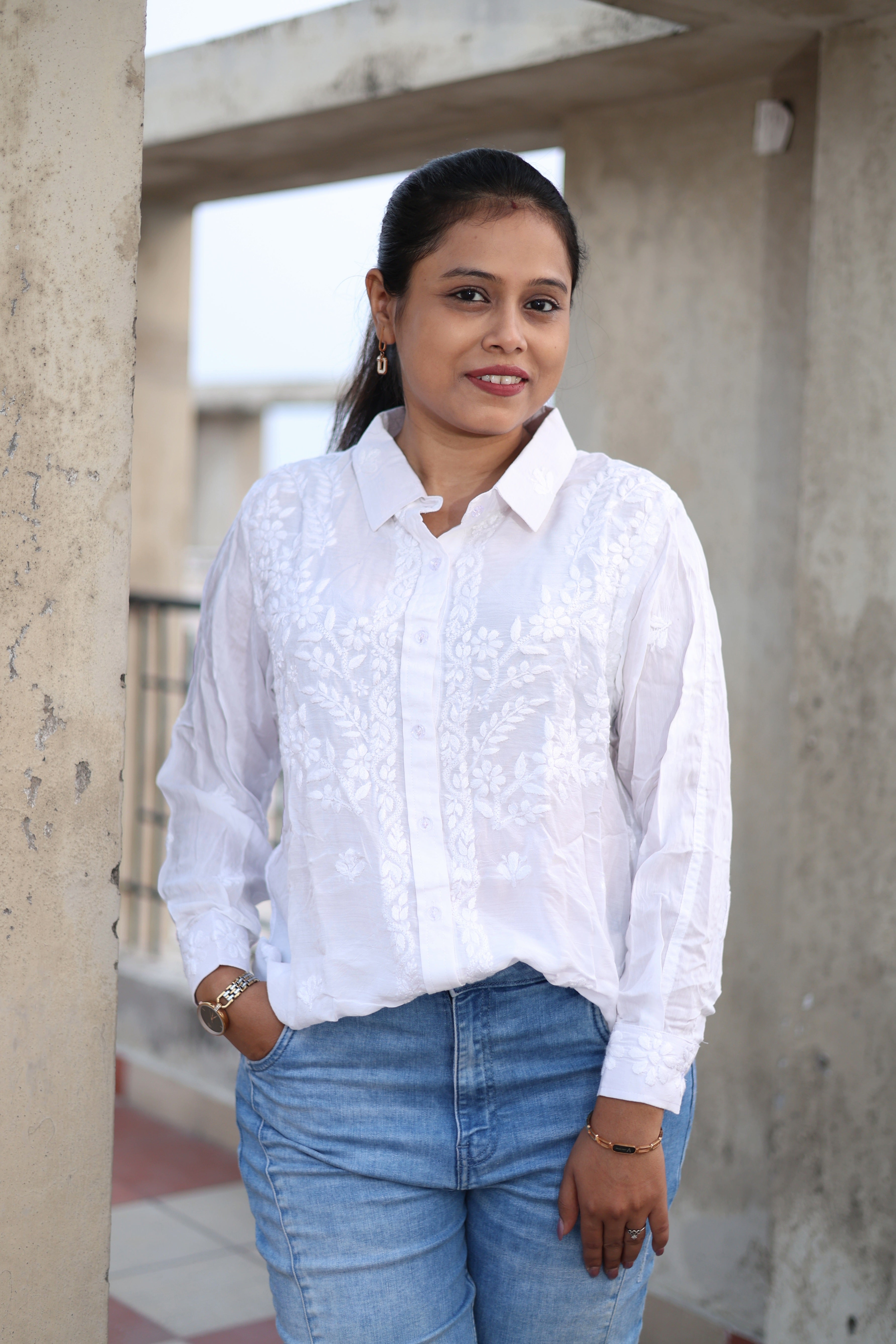 CHIKANKARI "ALLWAYS" SHIRT