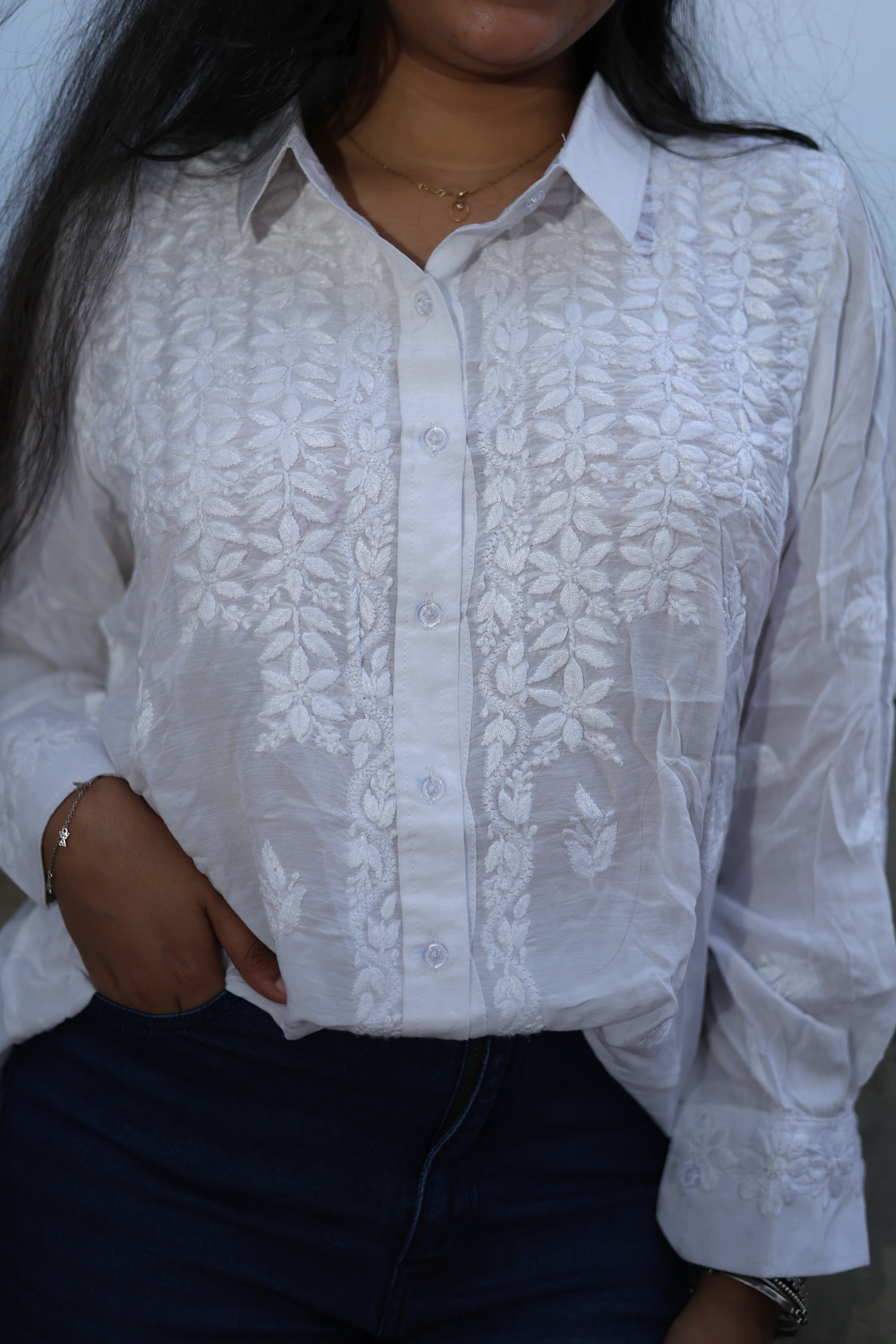 CHIKANKARI "ALLWAYS" SHIRT