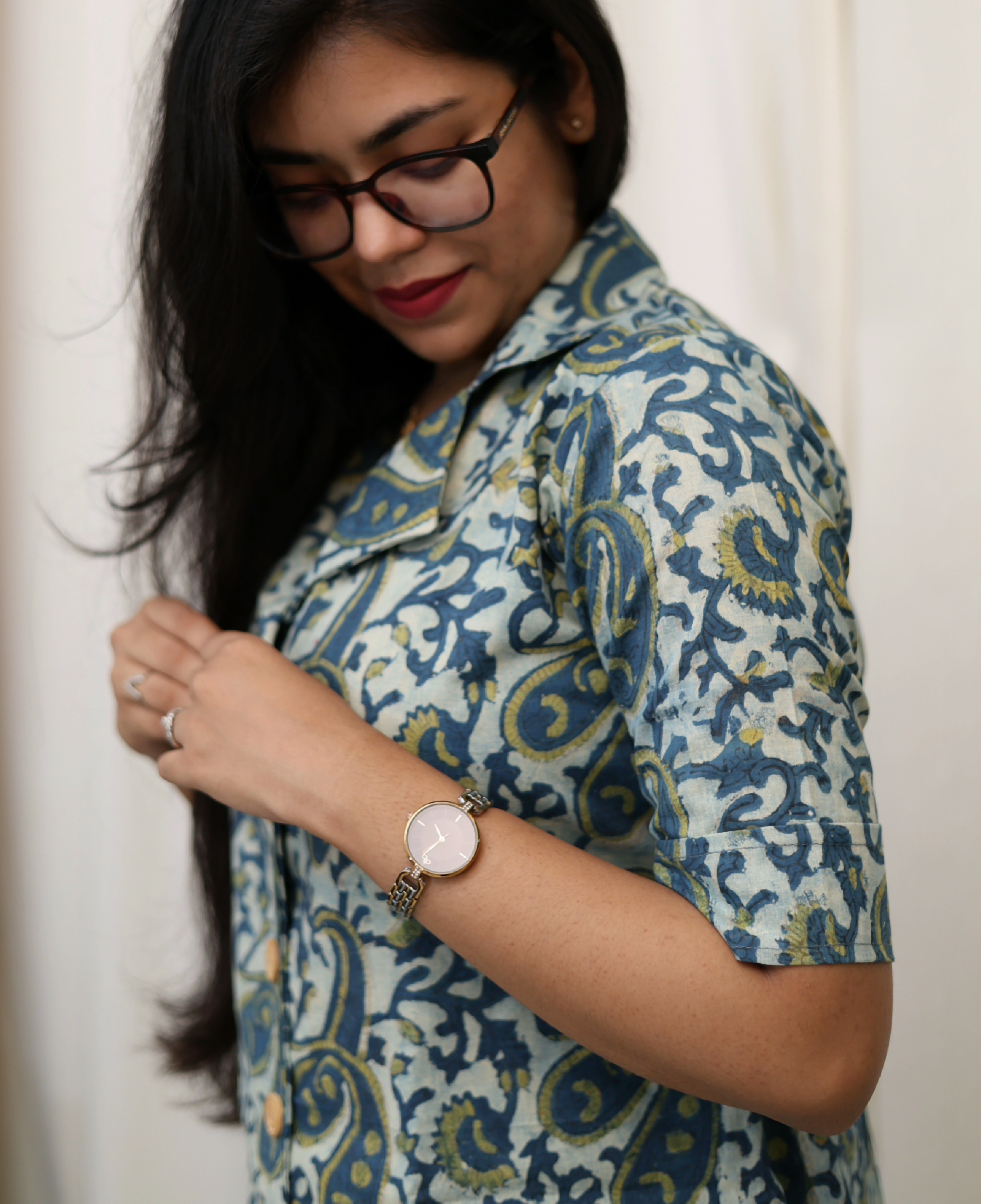 VANYA Ajrakh paisley mulmul cotton top