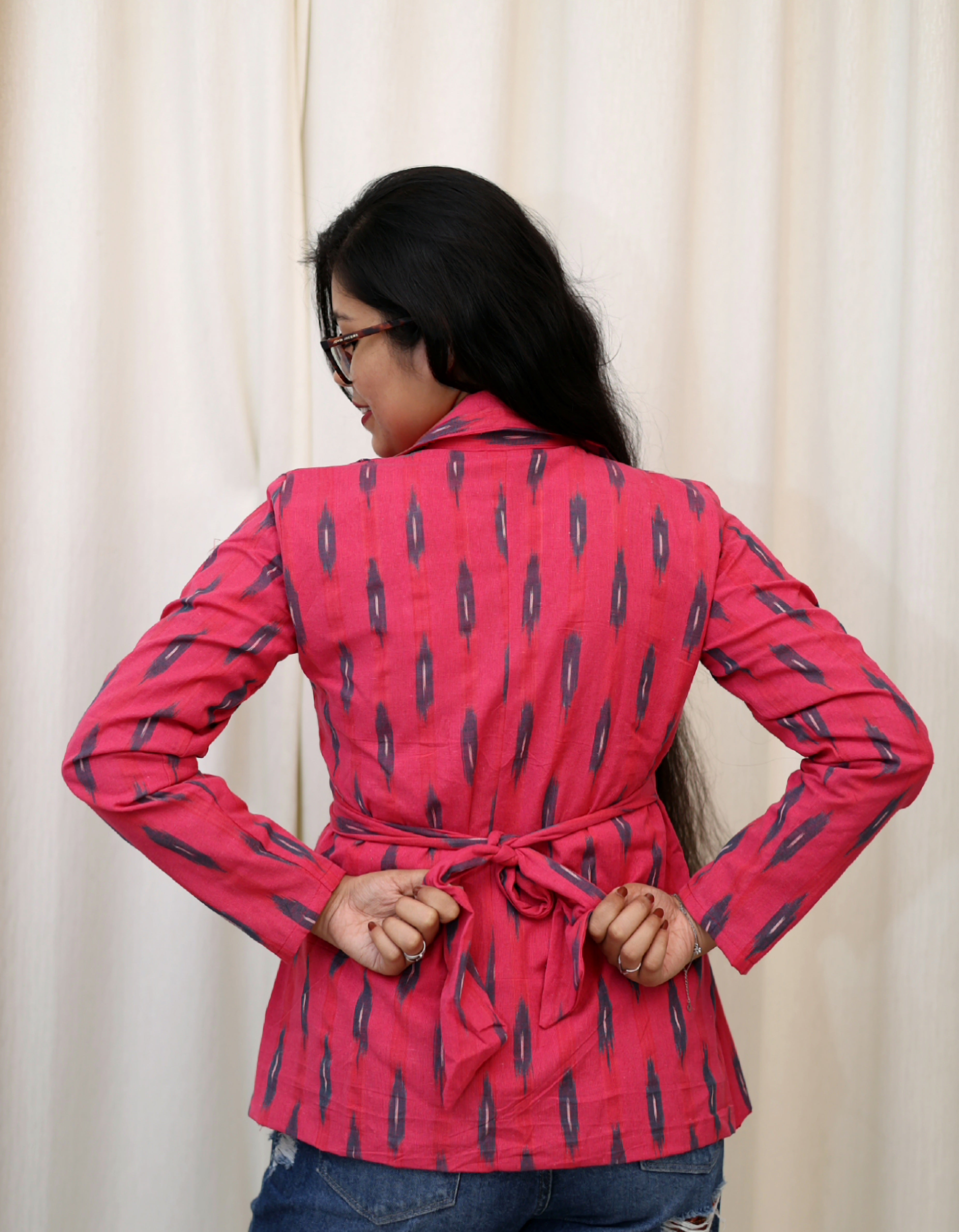 Ikkat Wrap Top