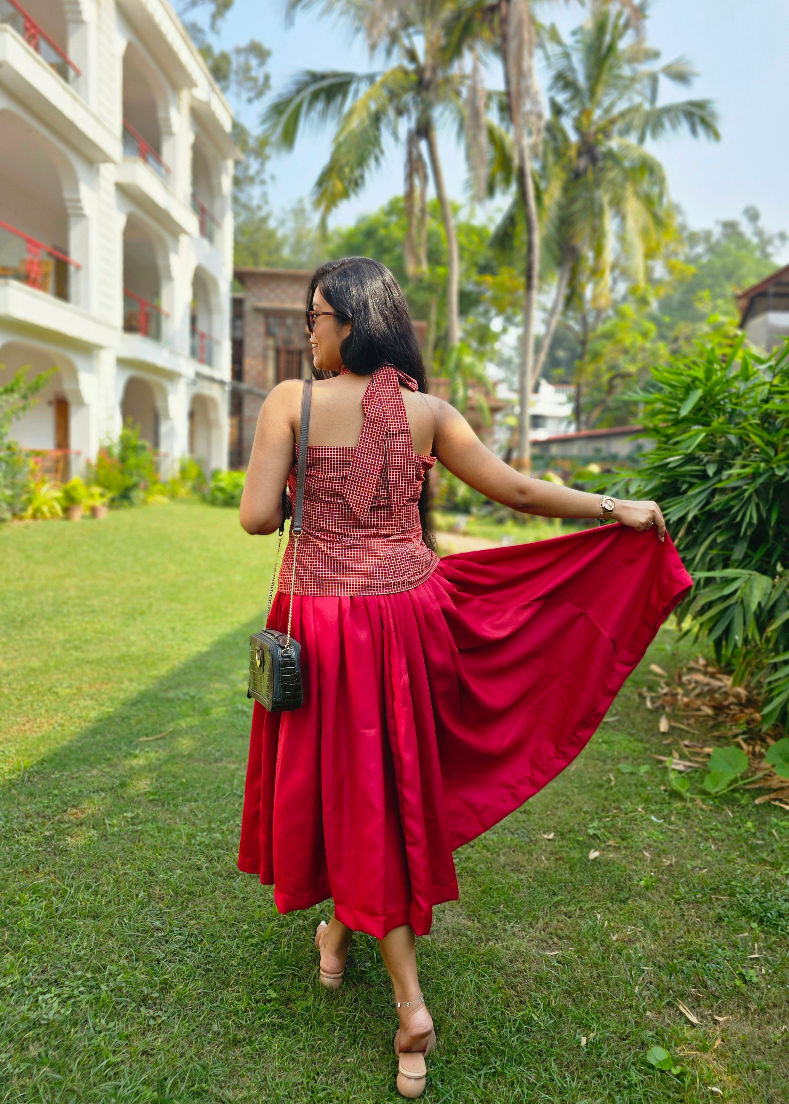 Checkered Cotton Vest Top