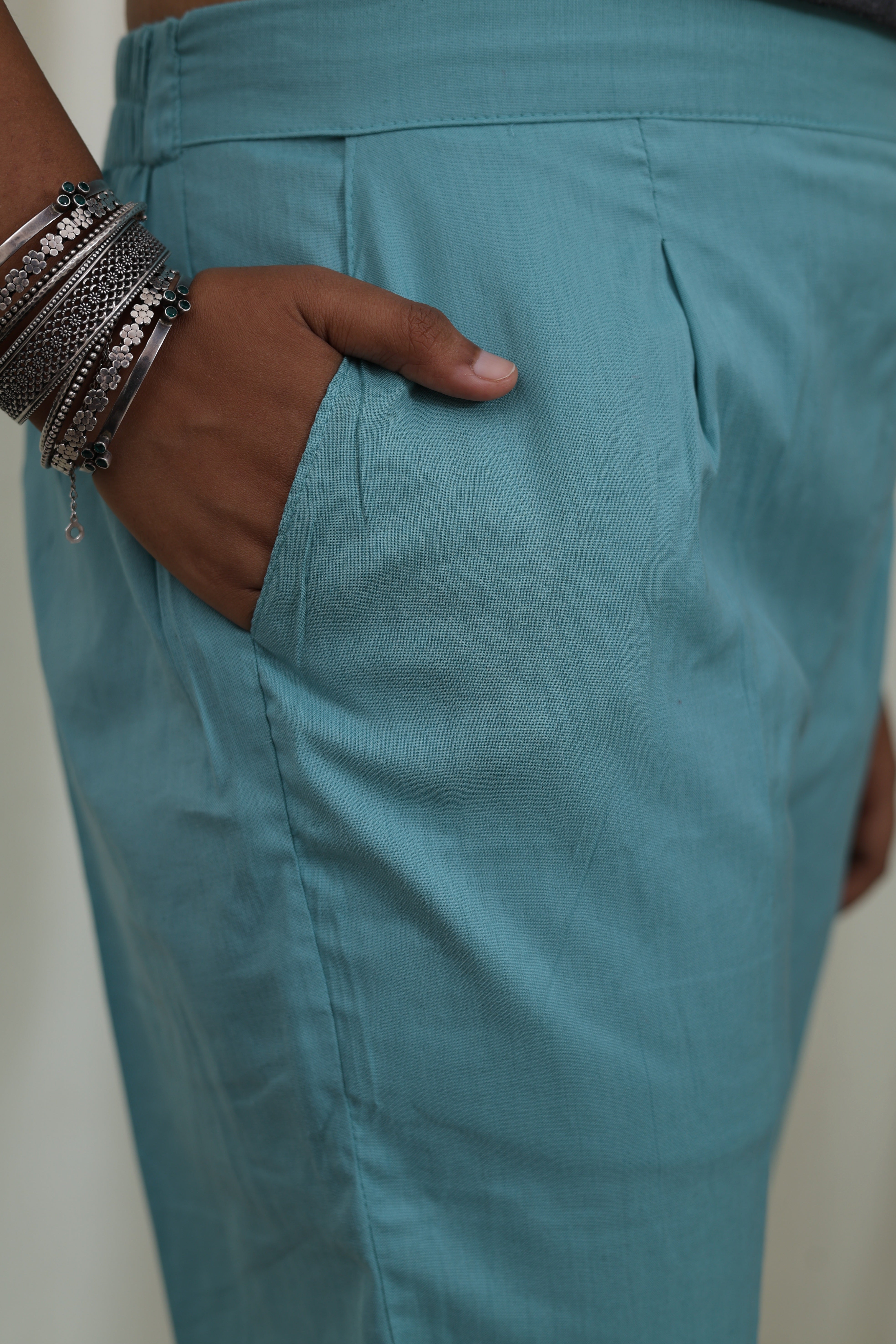Versa Pant- Turquoise blue