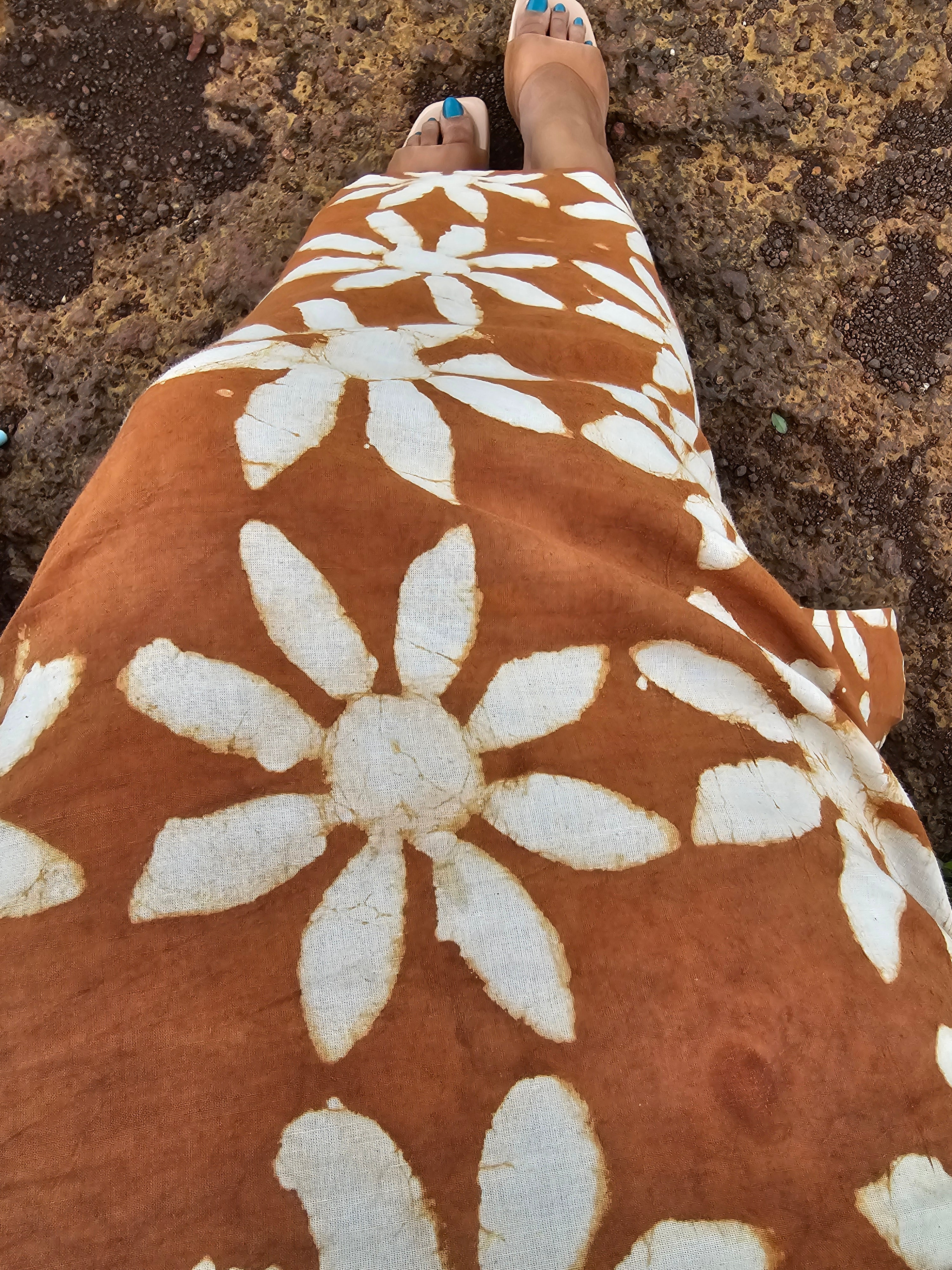 Wild Bloom Mud Orange Skirt Co-ord Set