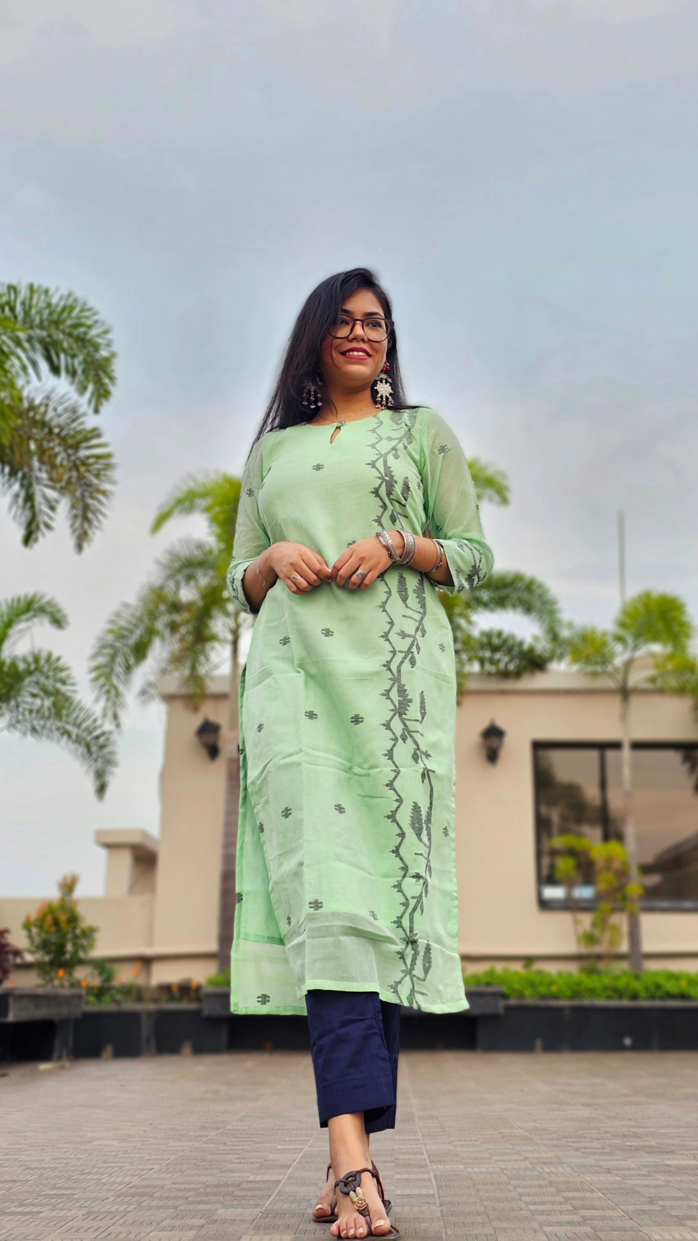 Handloom Jamdani Kurti