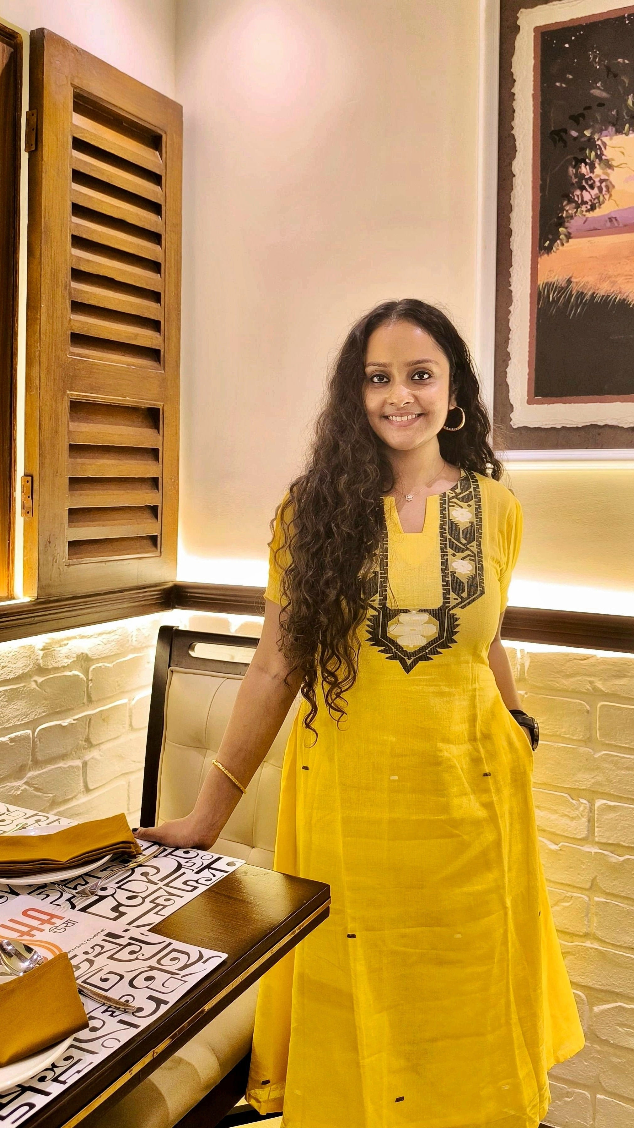 Surjyamukhi - Handloom jamdani cotton dress/ kurta