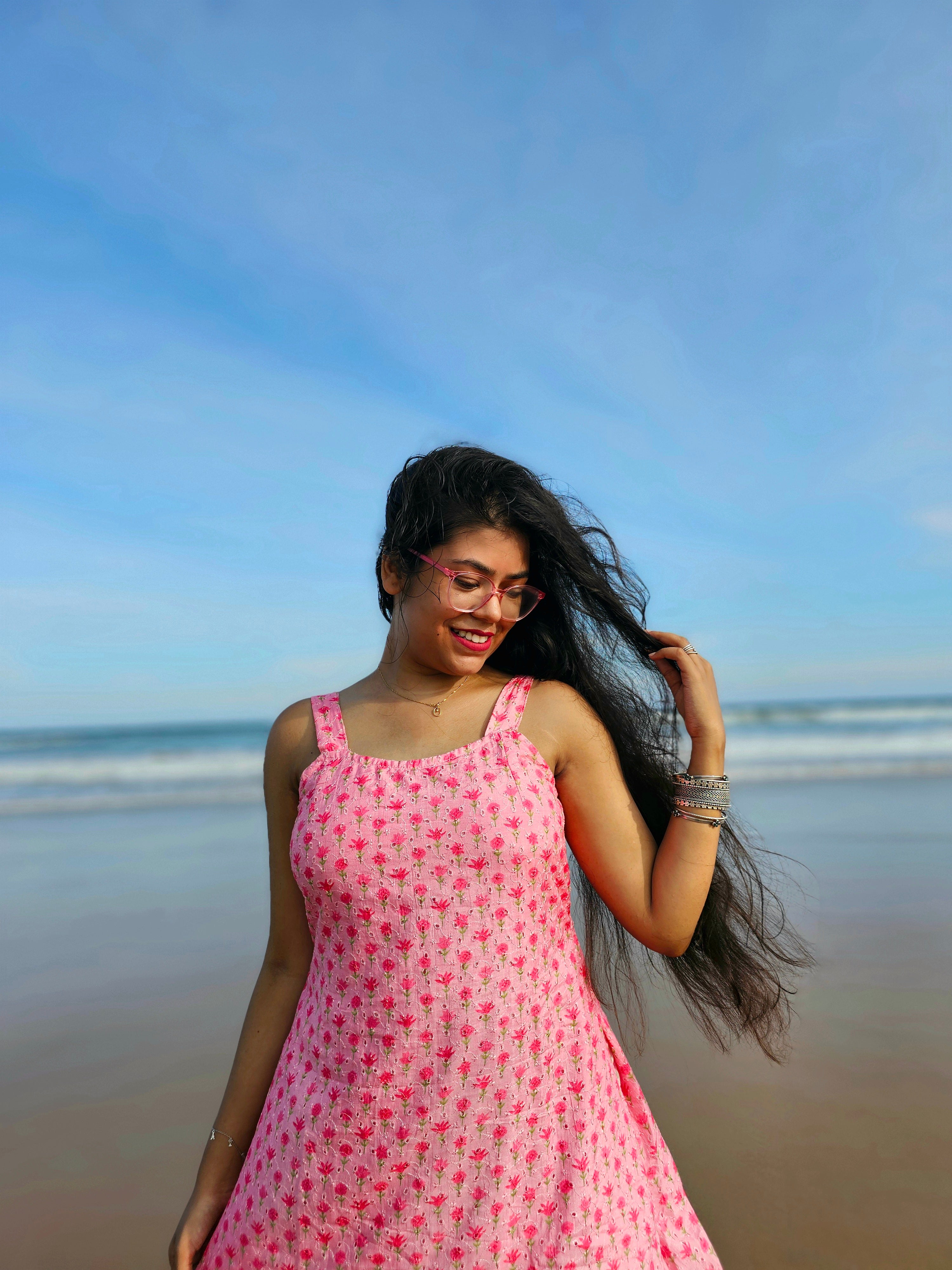 Malai Chanderi Schiffli Dress