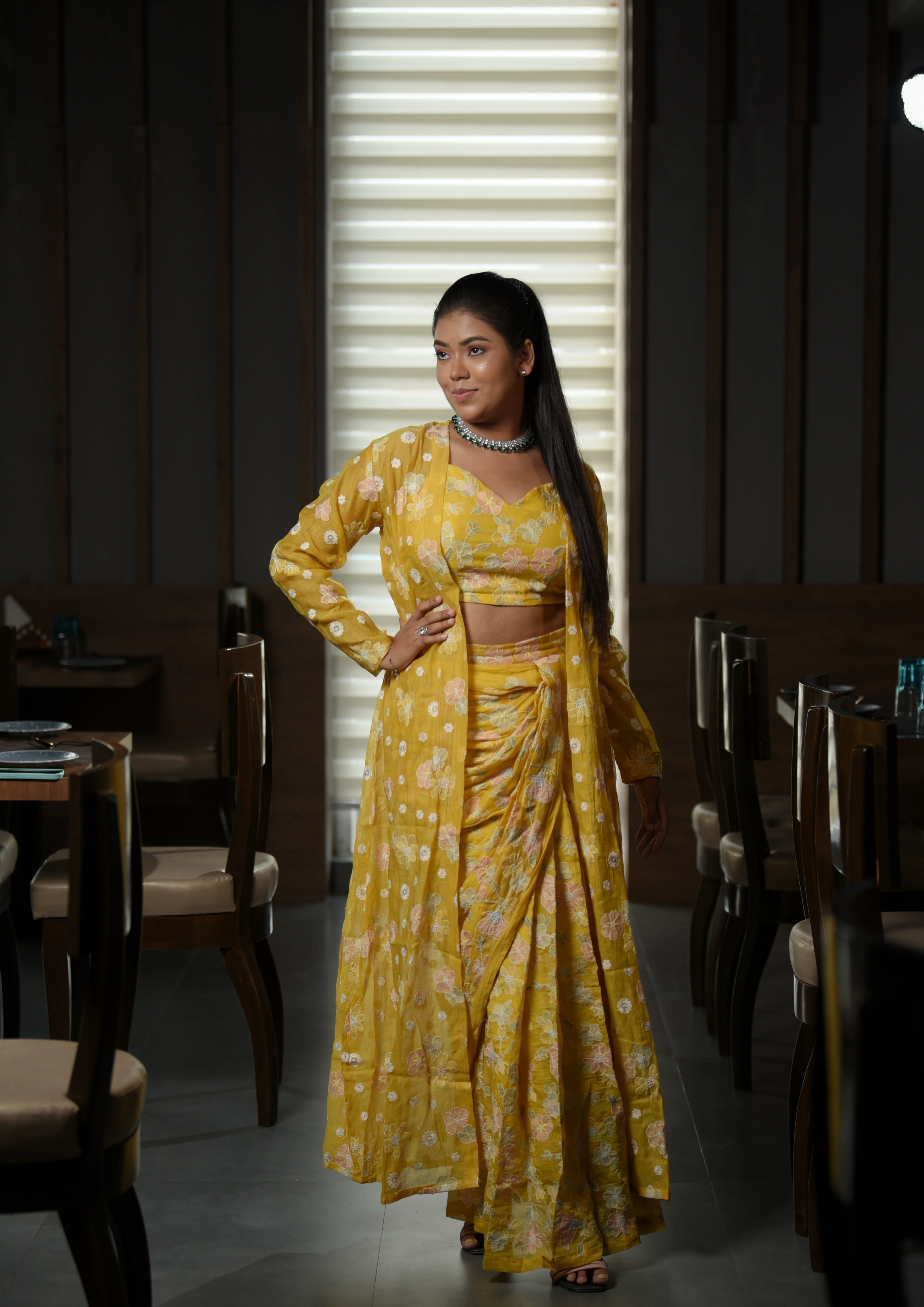 Guldasta- Yellow three piece set