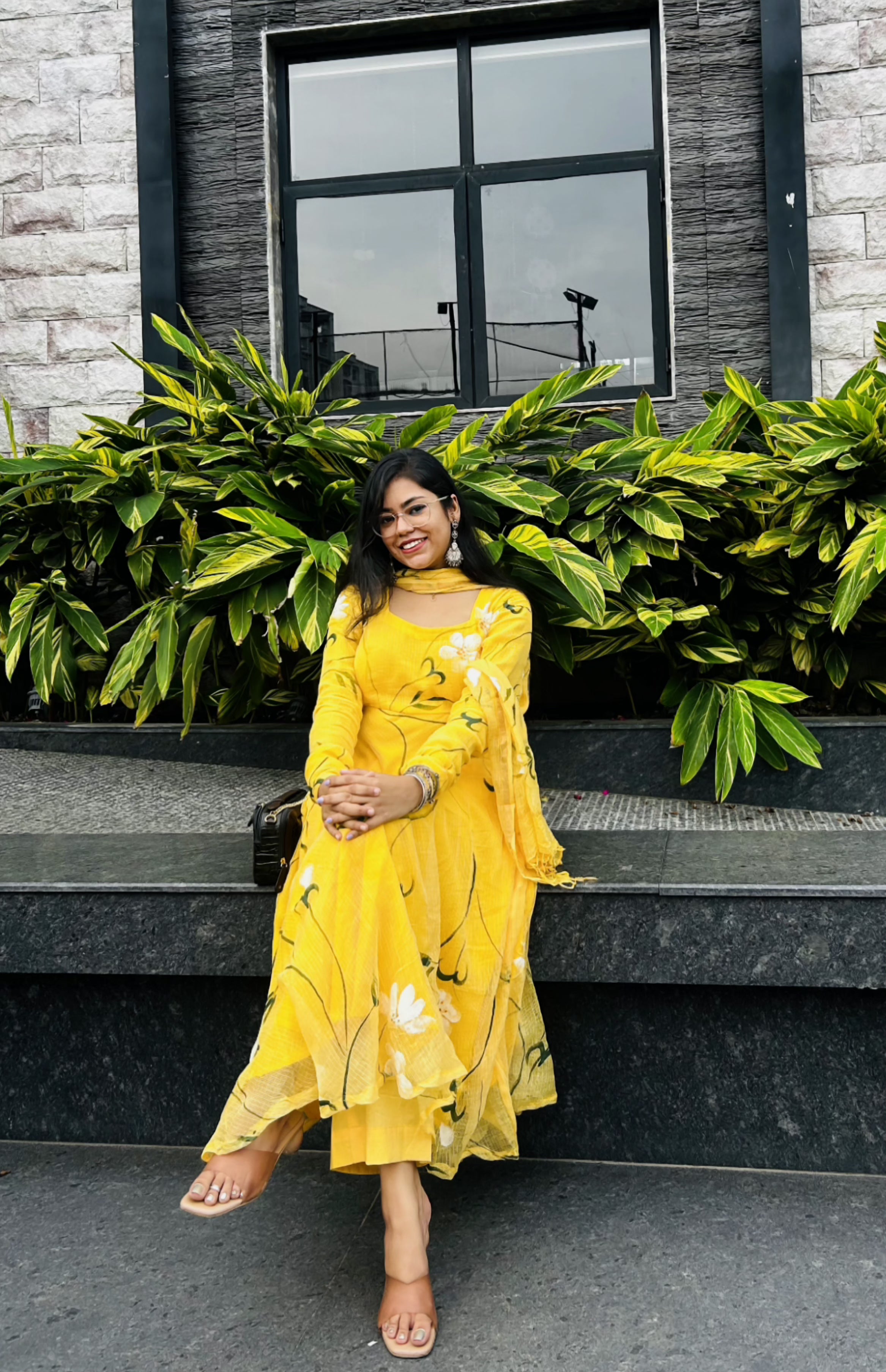 Sunshine Handpainted Kota Doriya Suit Set