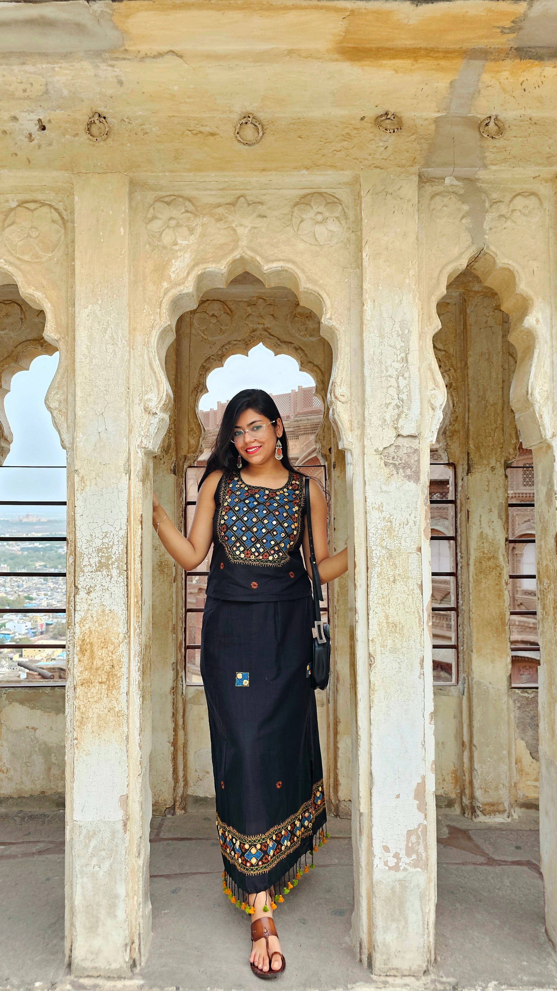 Handloom Kantha Skirt Coord Set