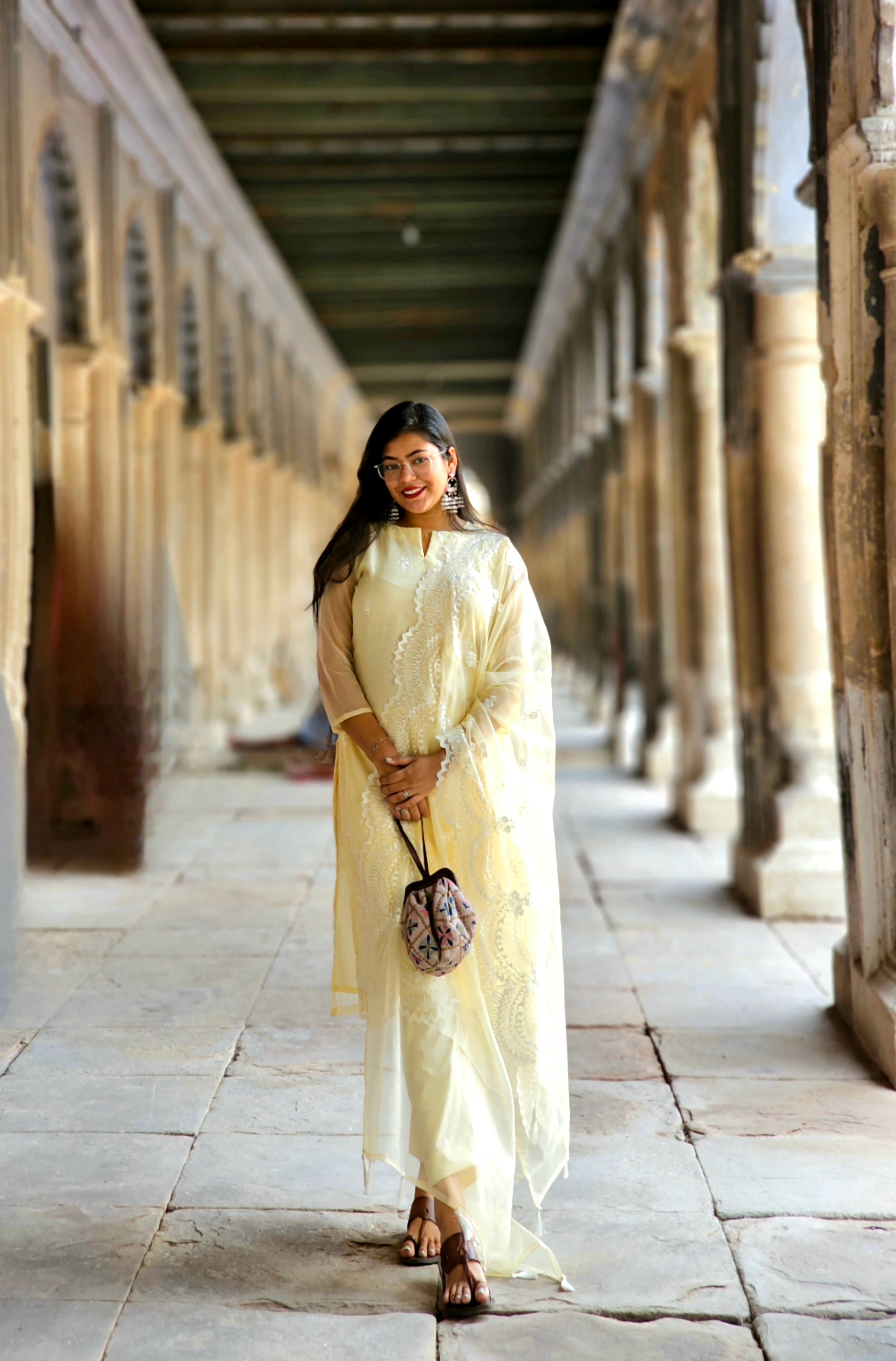 ORGANZA EMBROIDRED SUIT SET
