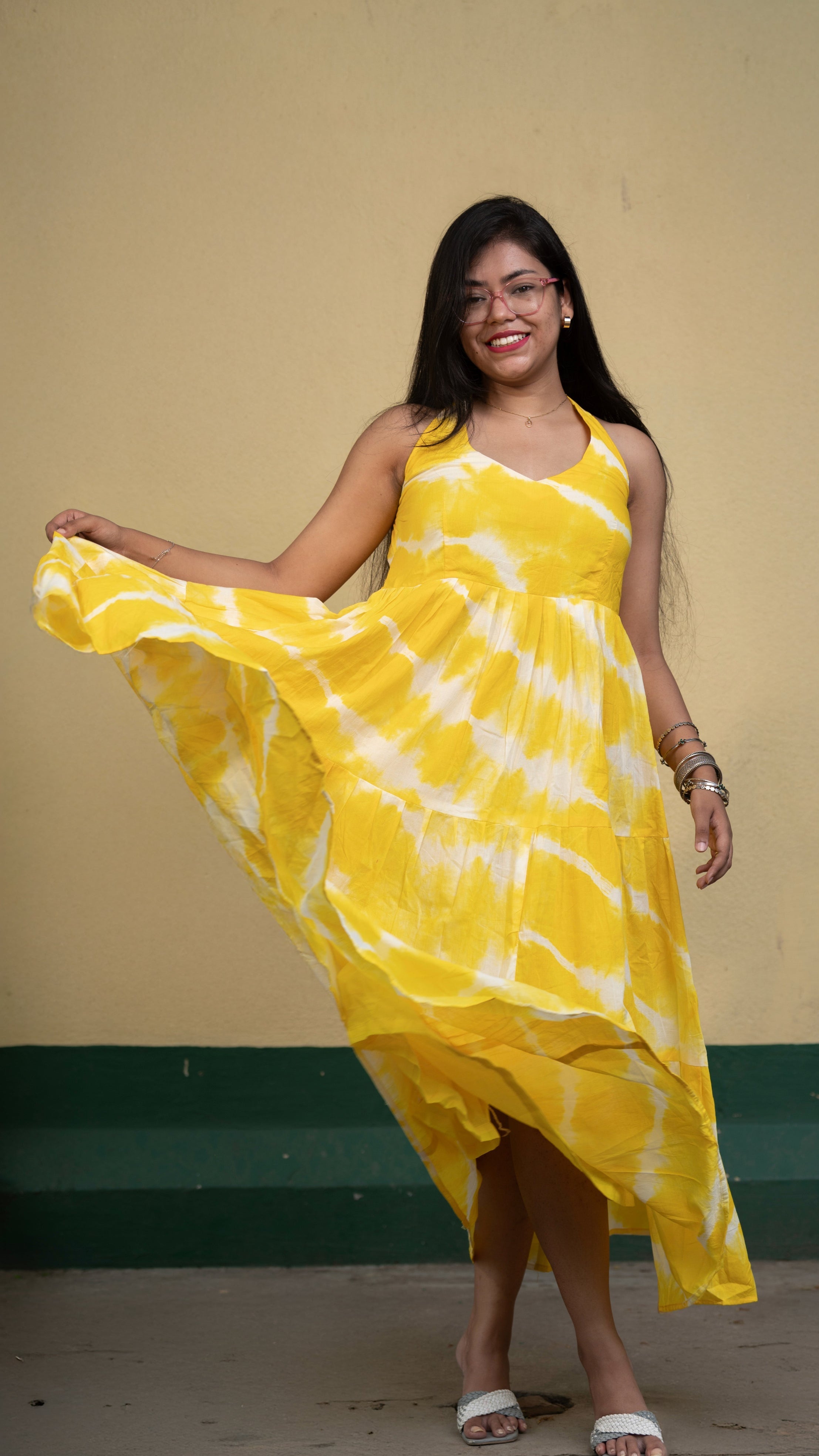 Inara Yellow Dye-verse Dress