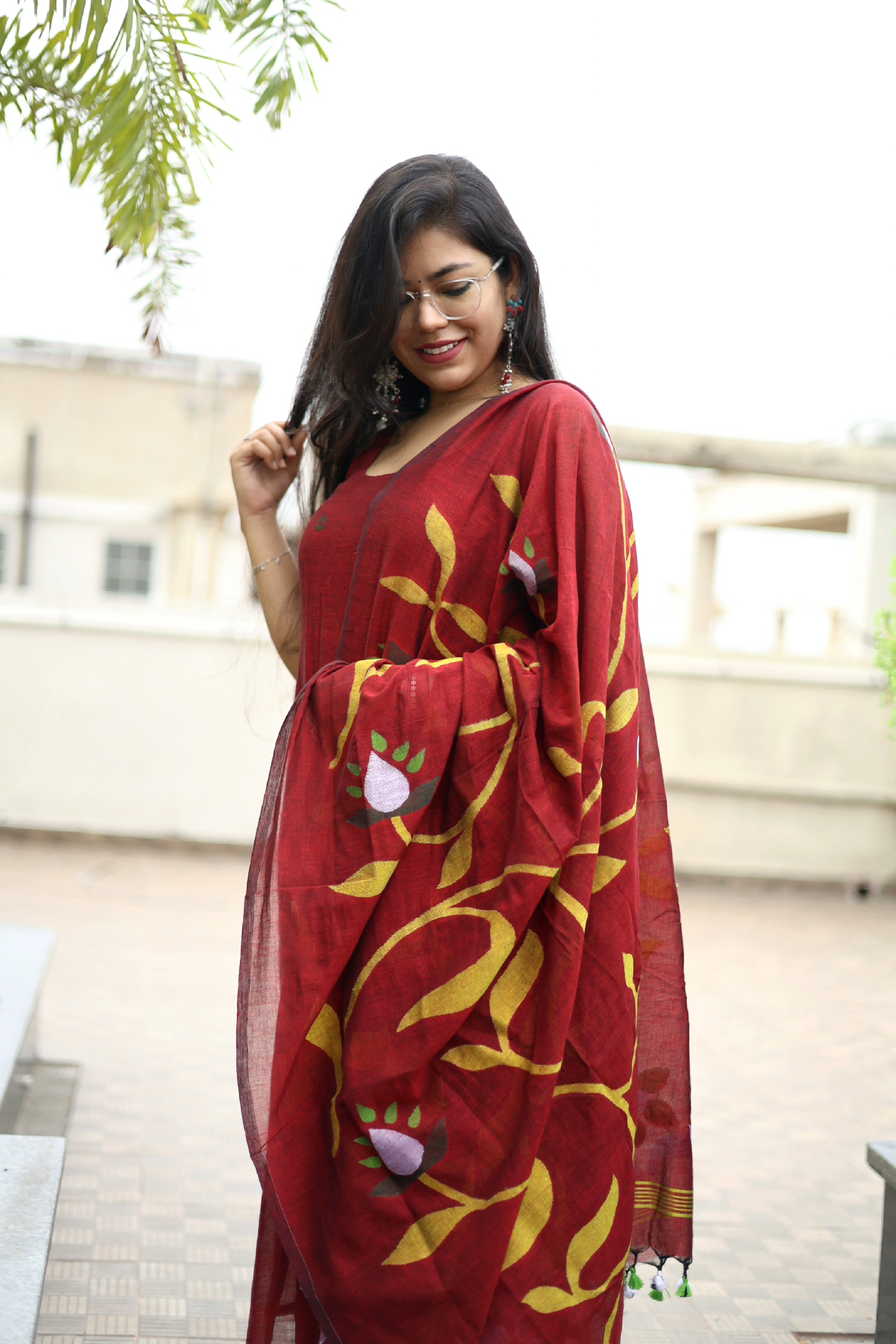 Handloom "Lata" Jamdani Suit Set