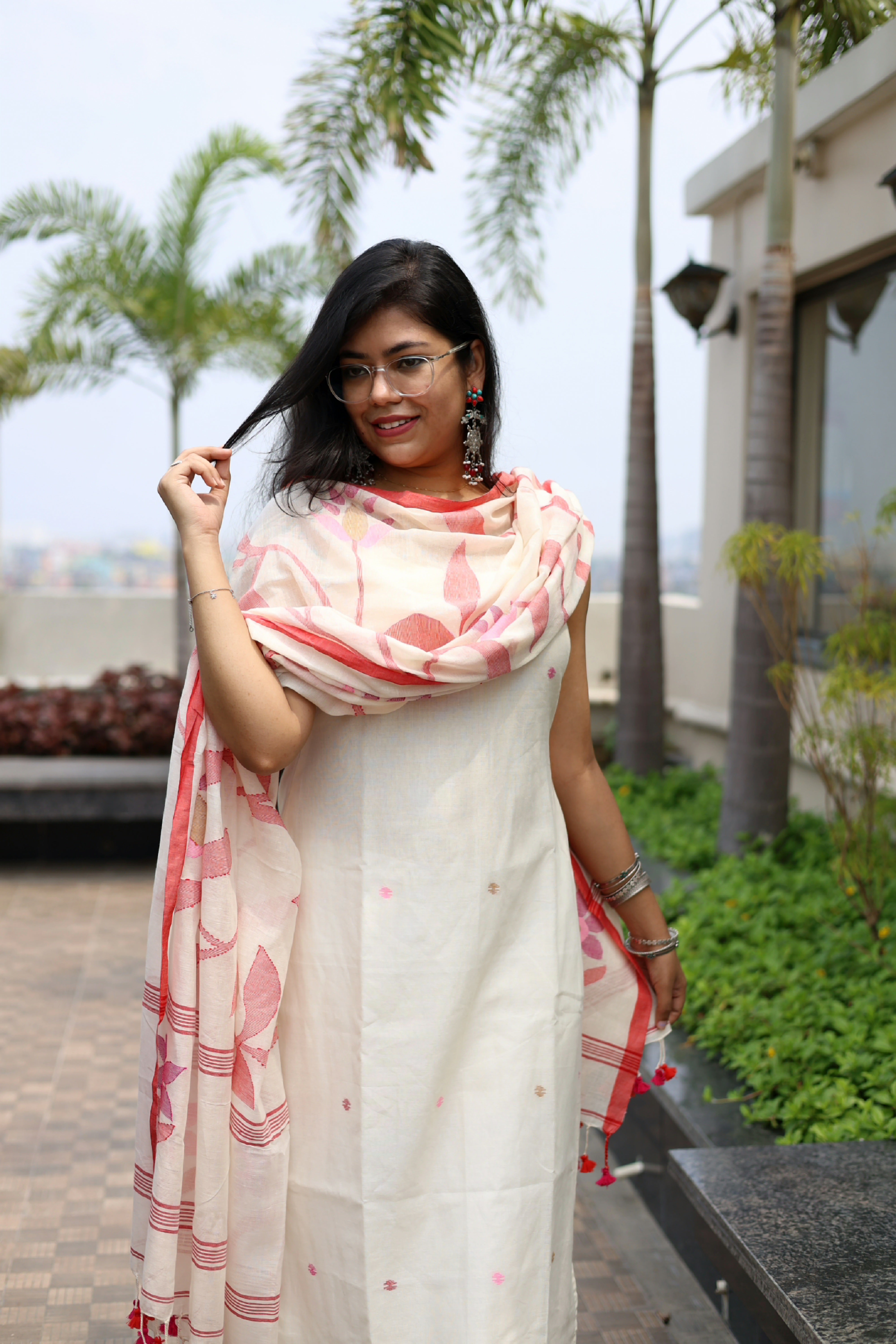 Handloom "Lata" Jamdani Suit Set