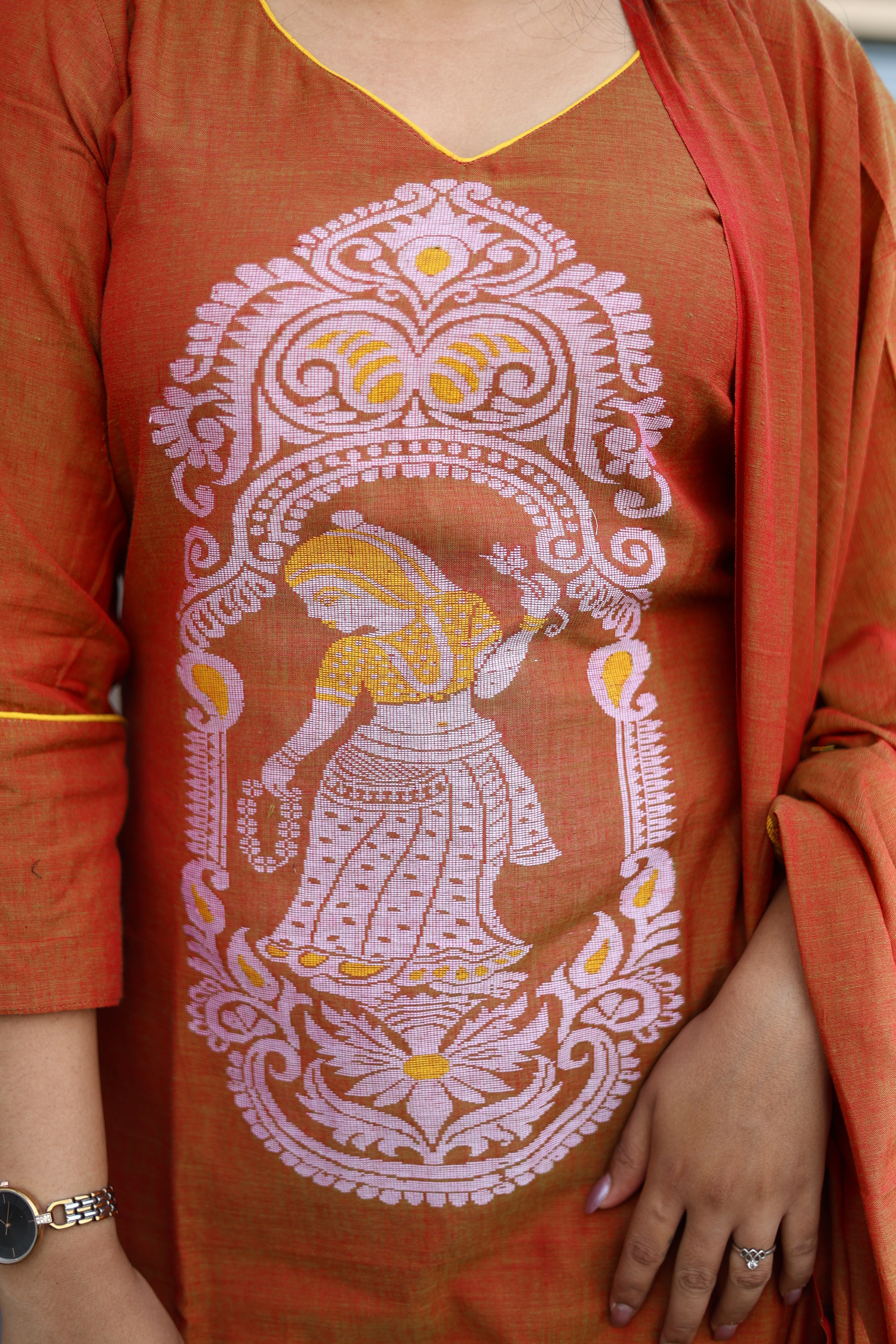 Jamdani Baluchari Suit Set