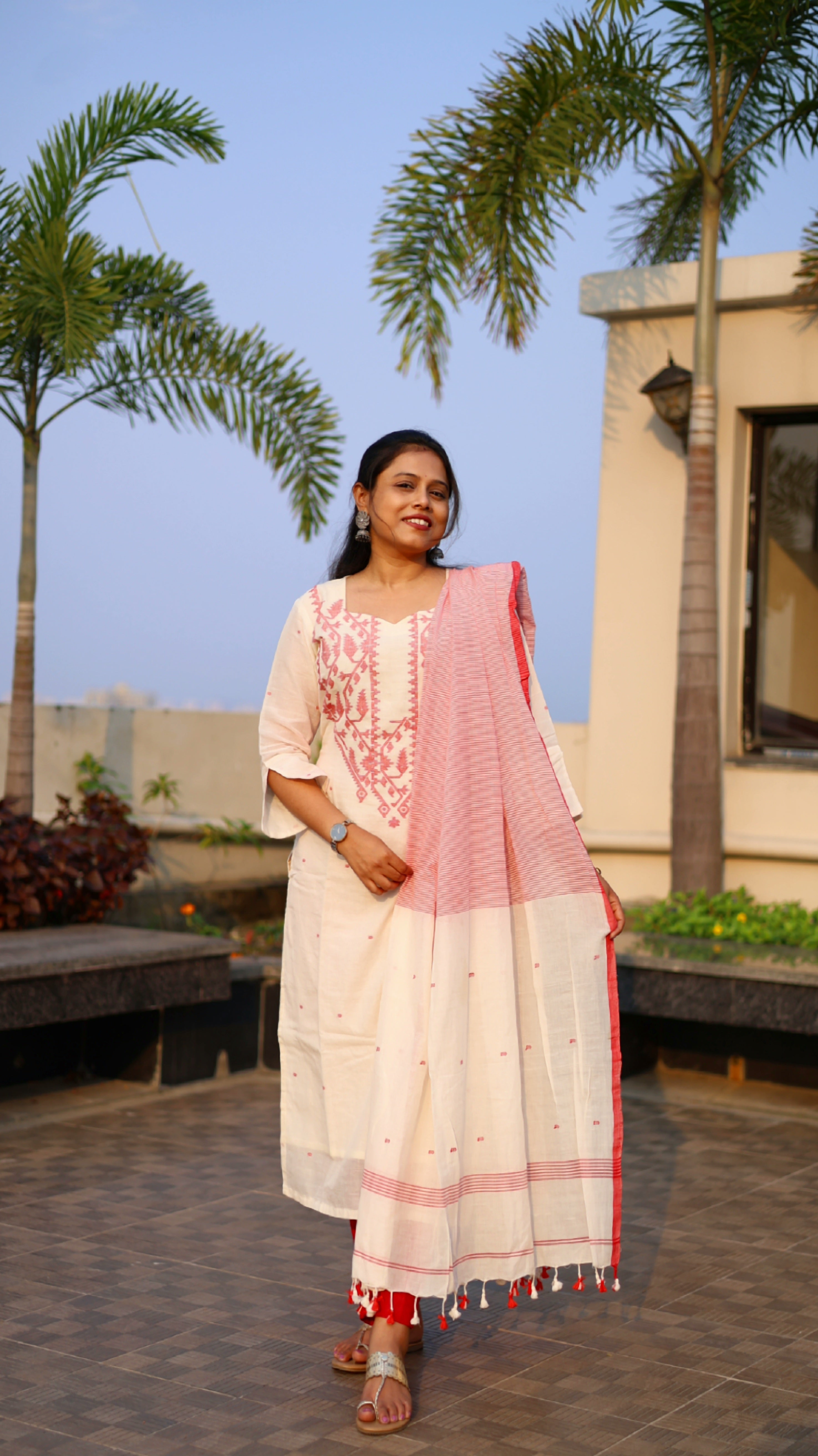 Handloom "REKHA" Jamdani Suit Set