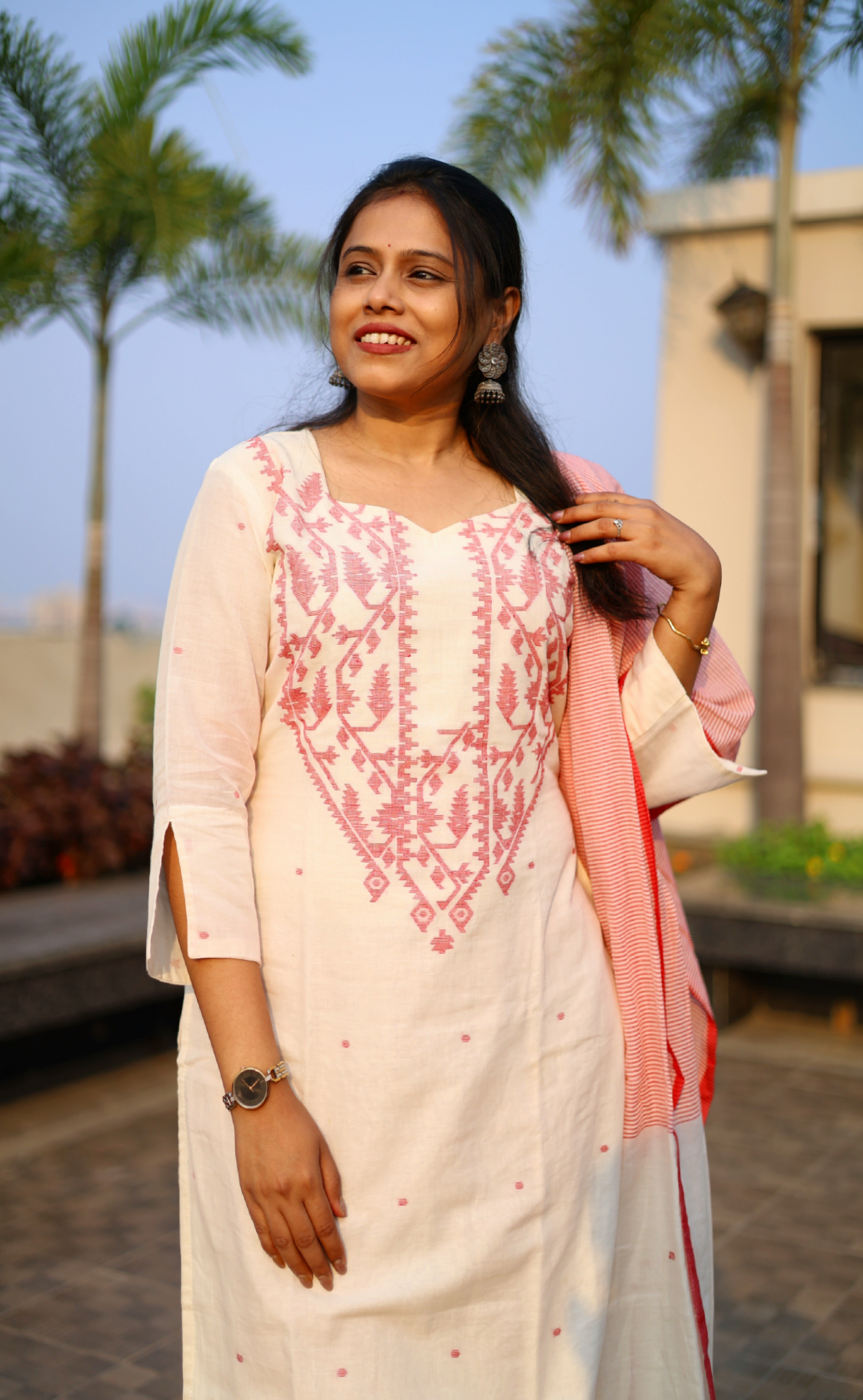 Handloom "REKHA" Jamdani Suit Set