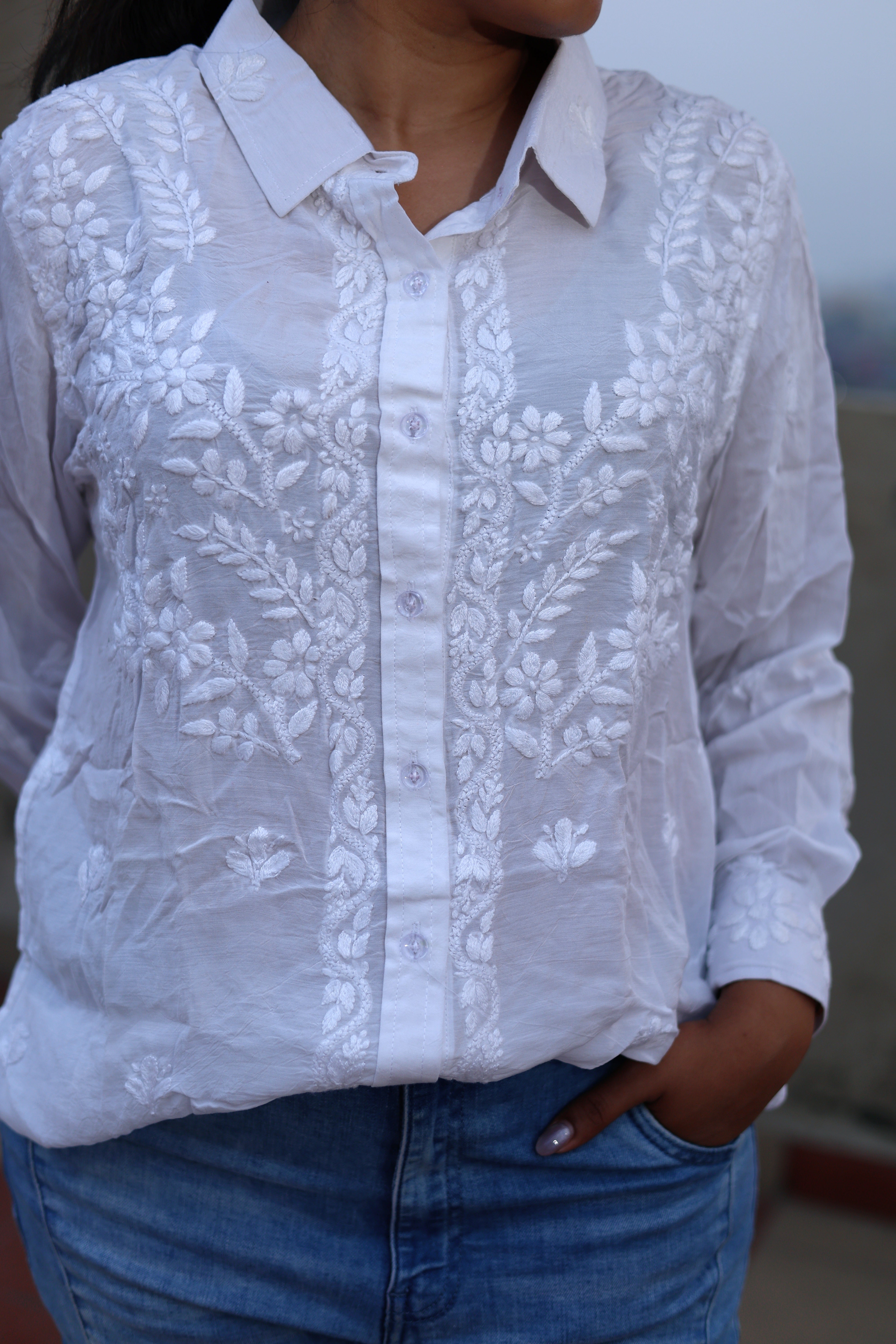 CHIKANKARI "ALLWAYS" SHIRT