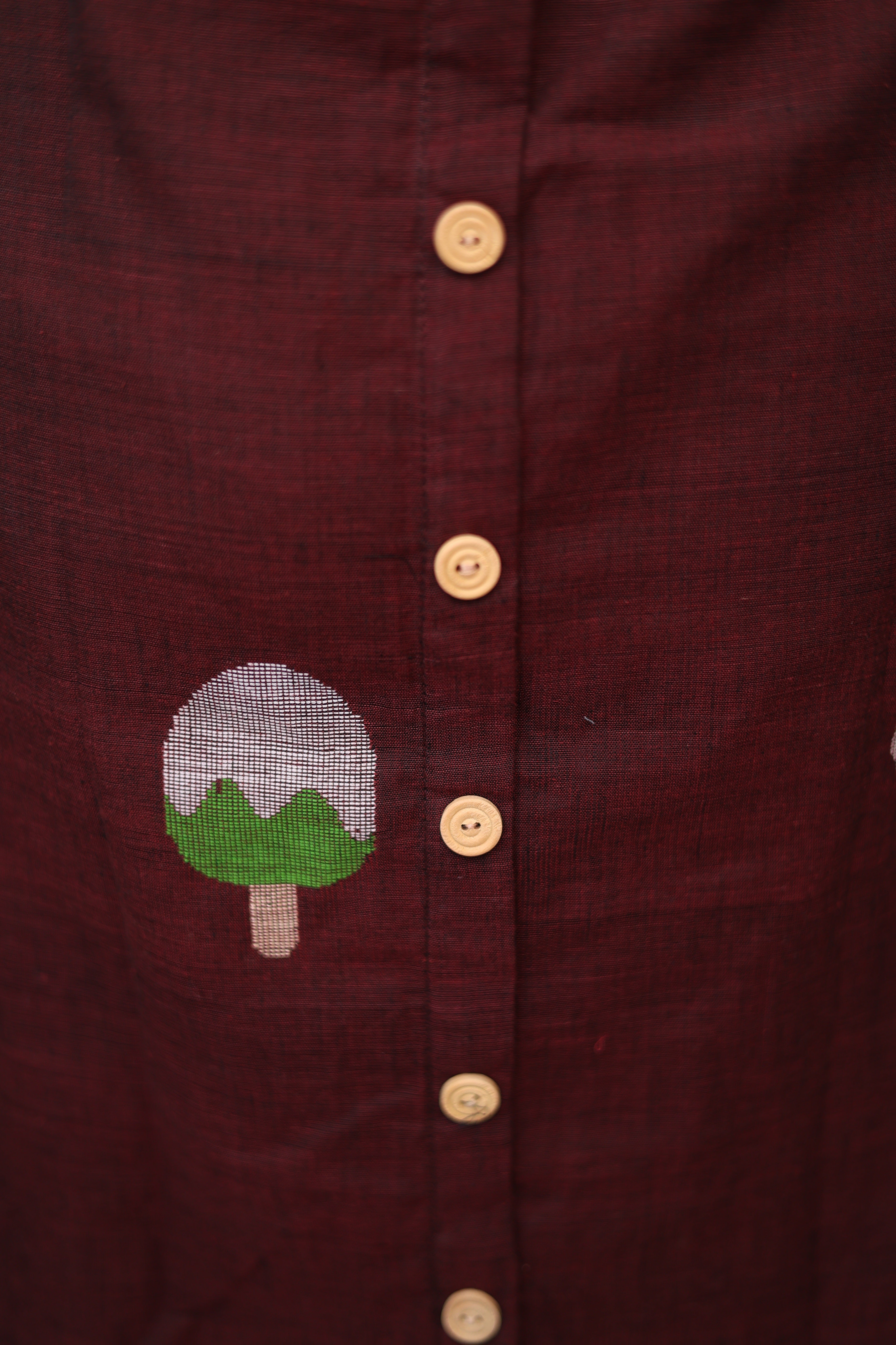Ice-cream Handloom Jamdani Dress