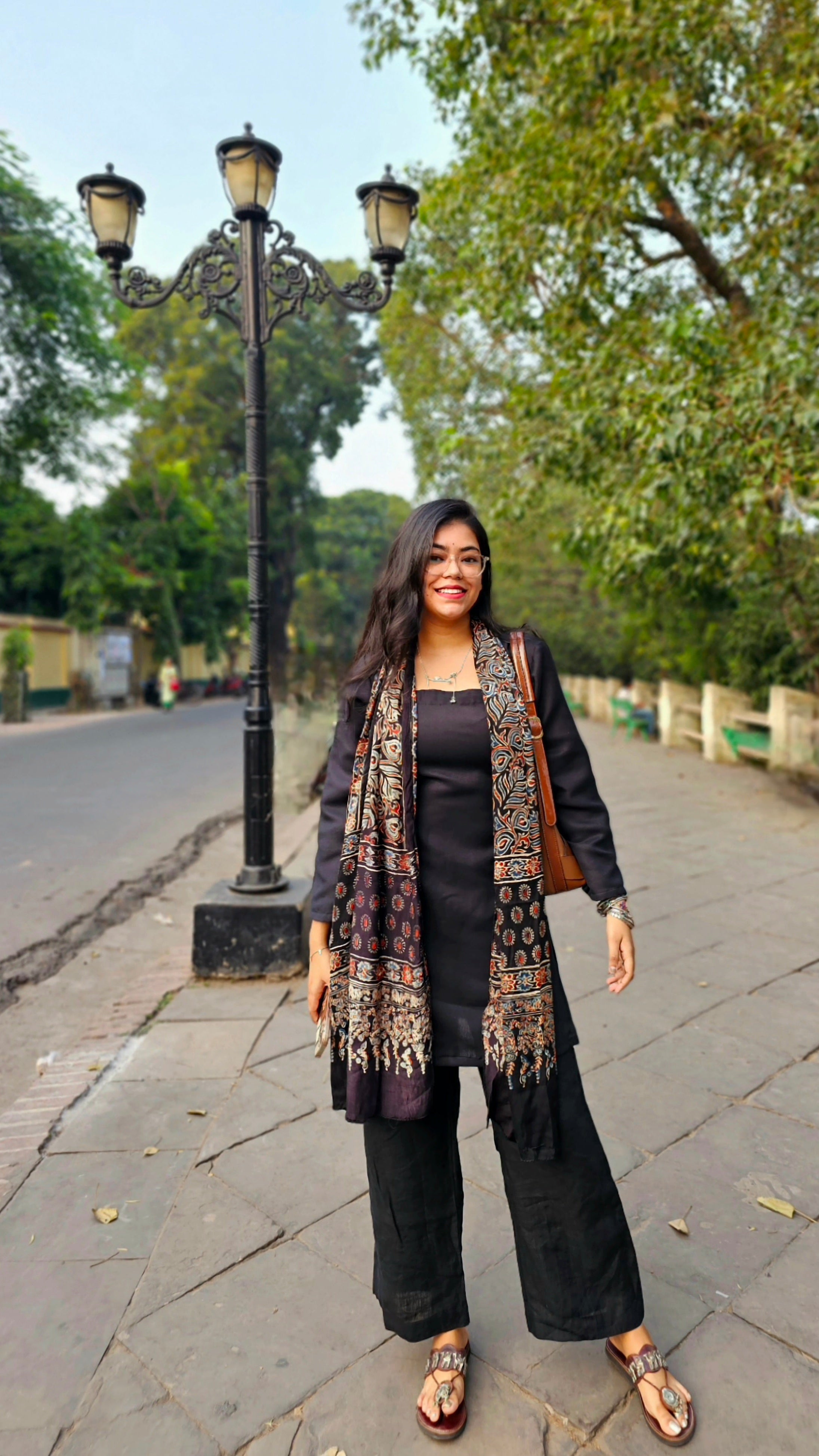 Pashmina Kurta Pant Set (Black)