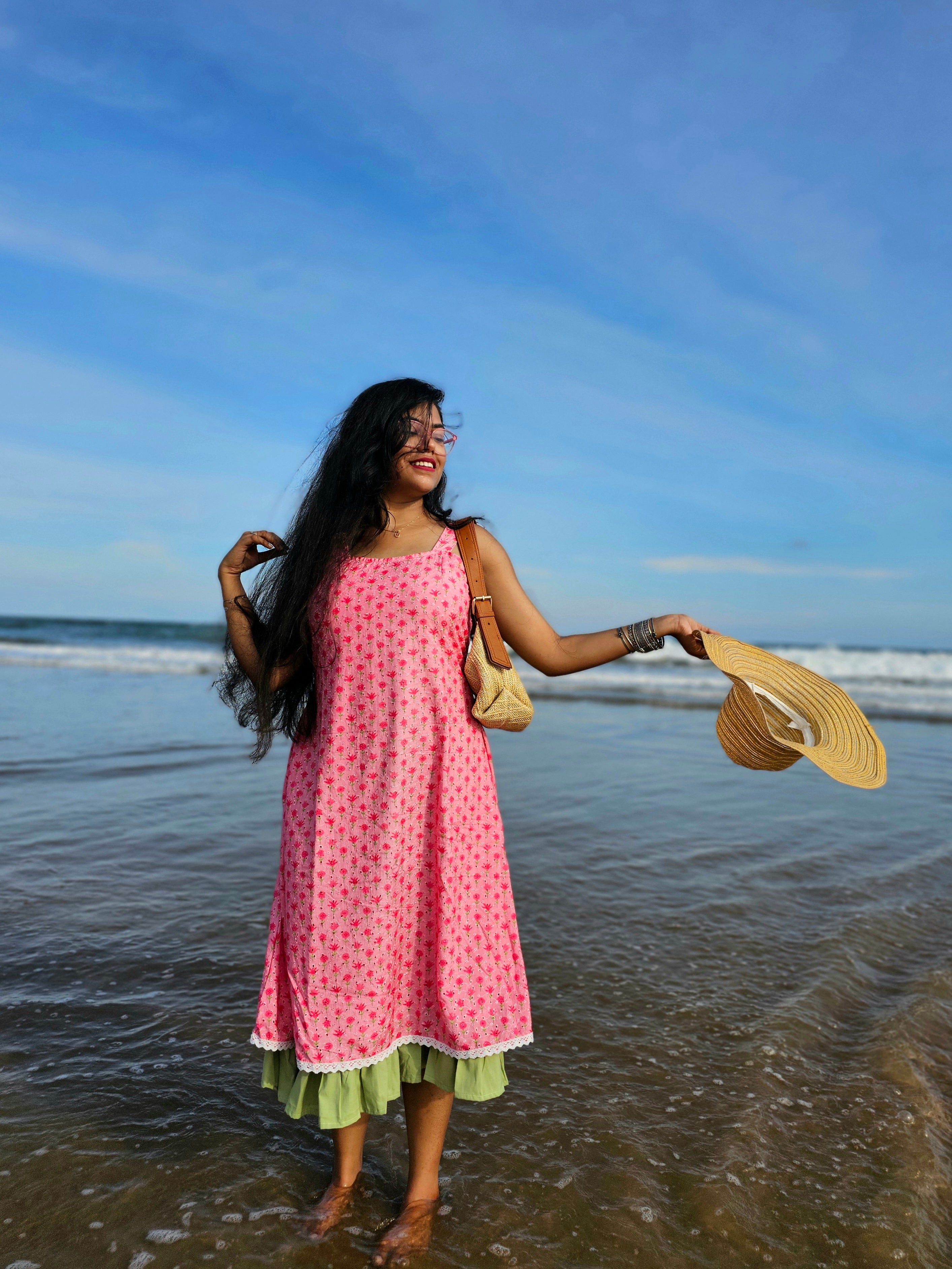 Malai Chanderi Schiffli Dress