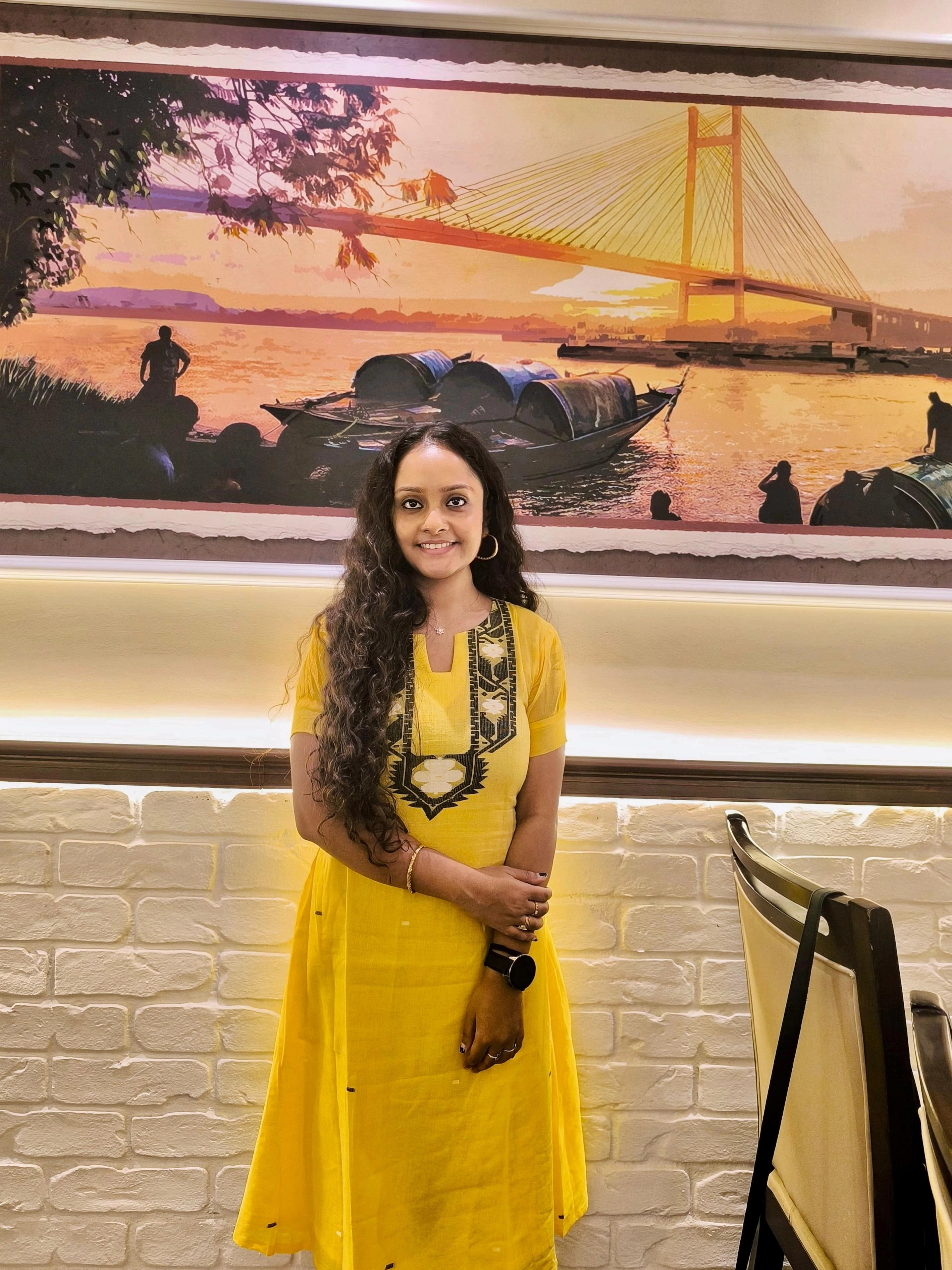 Surjyamukhi - Handloom jamdani cotton dress/ kurta