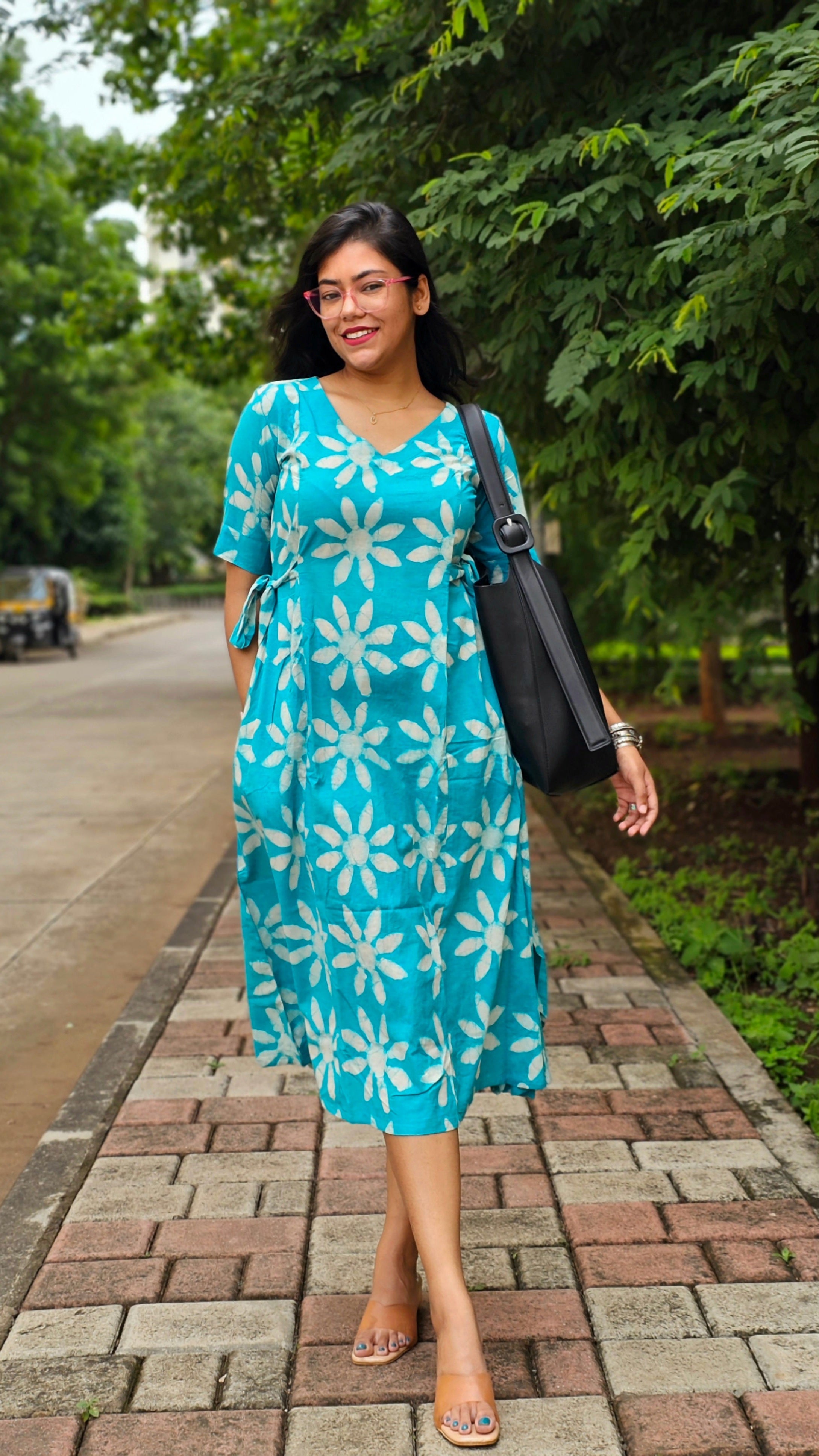 Wild Bloom Aqua Dress