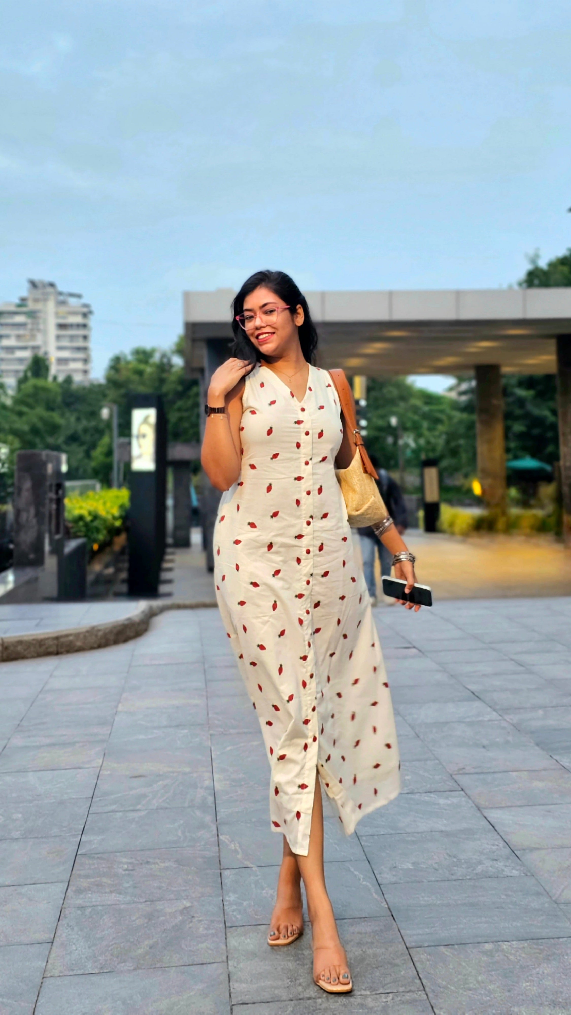 Berry Breeze Mul cotton Dress