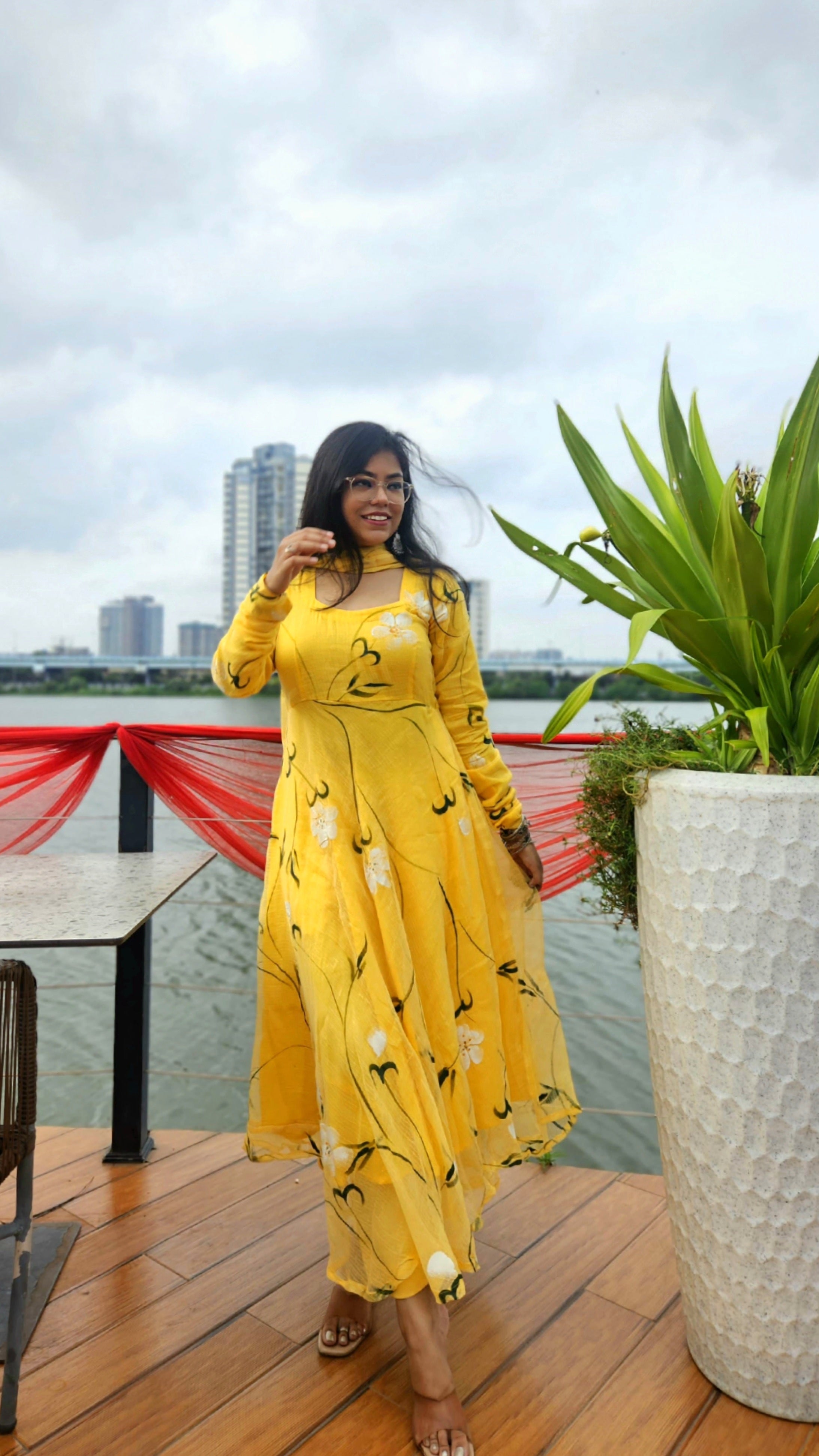 Sunshine Handpainted Kota Doriya Suit Set