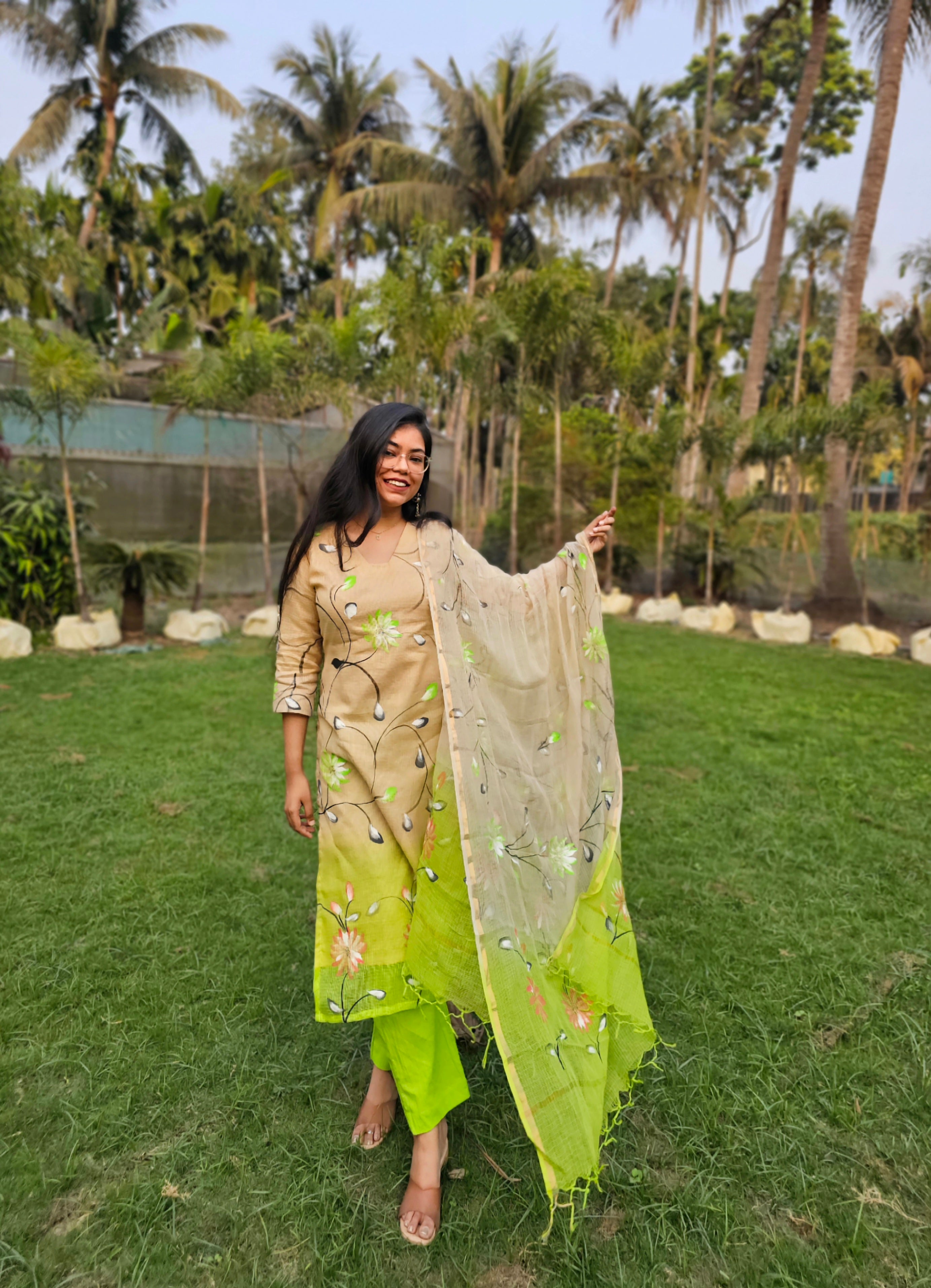 Sunheri – Pure Cotton Kota Doriya Suit Set