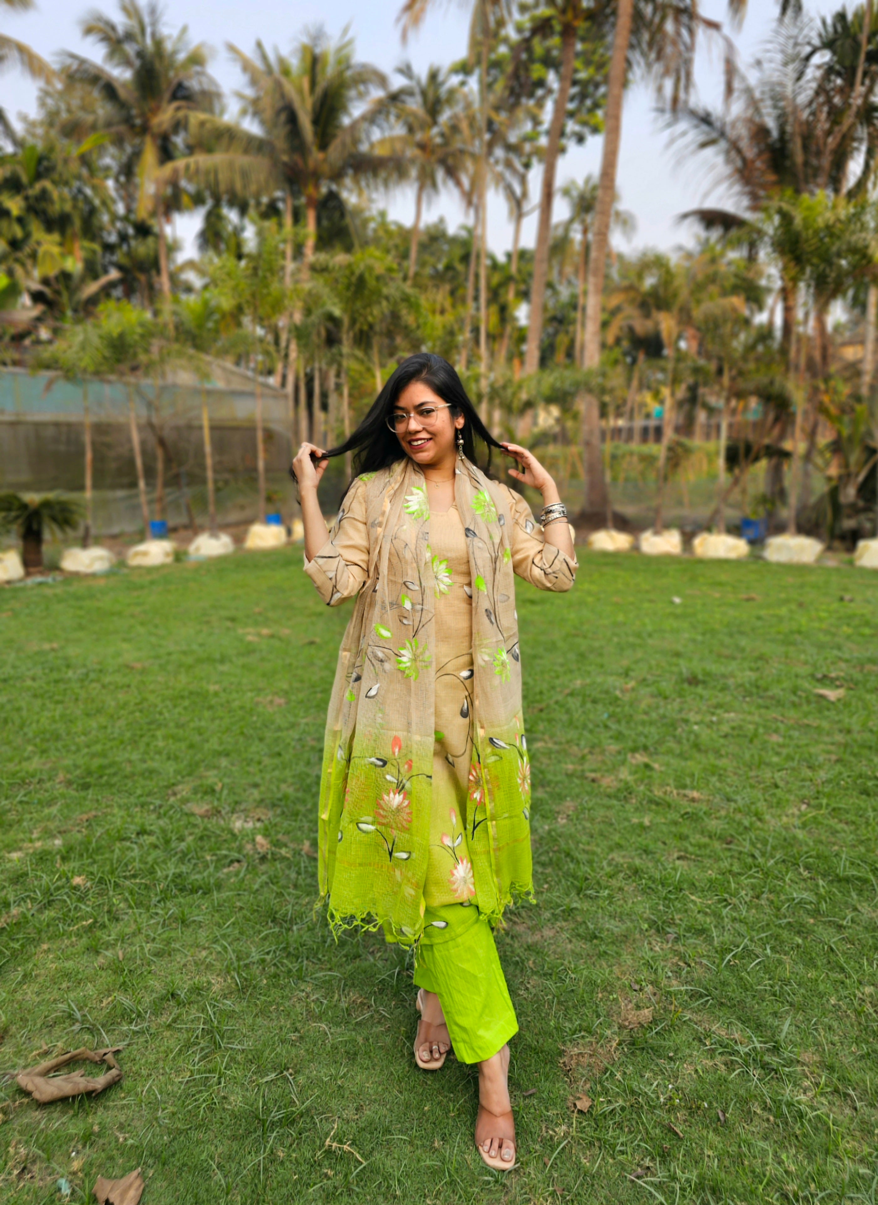 Sunheri – Pure Cotton Kota Doriya Suit Set